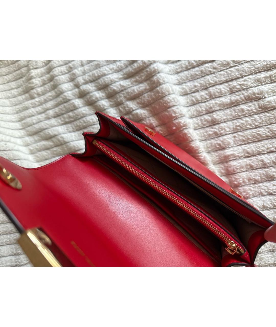 MICHAEL KORS Красная кожаная сумка через плечо, фото 4