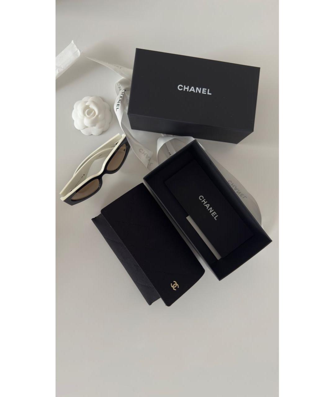 CHANEL Черные пластиковые солнцезащитные очки, фото 2