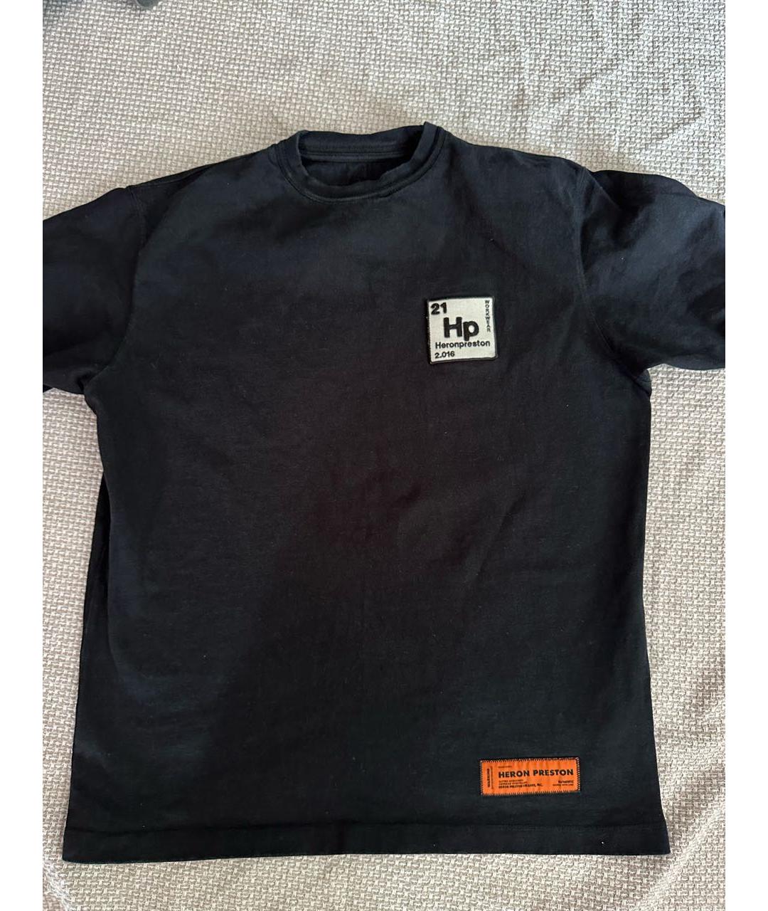 HERON PRESTON Черная хлопковая футболка, фото 7