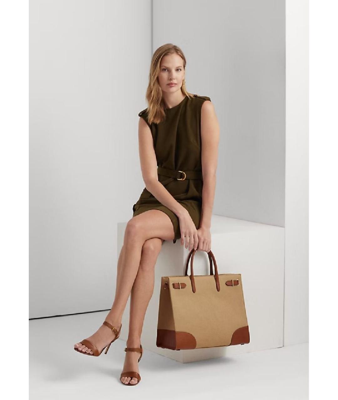 RALPH LAUREN Мульти хлопковая сумка тоут, фото 2