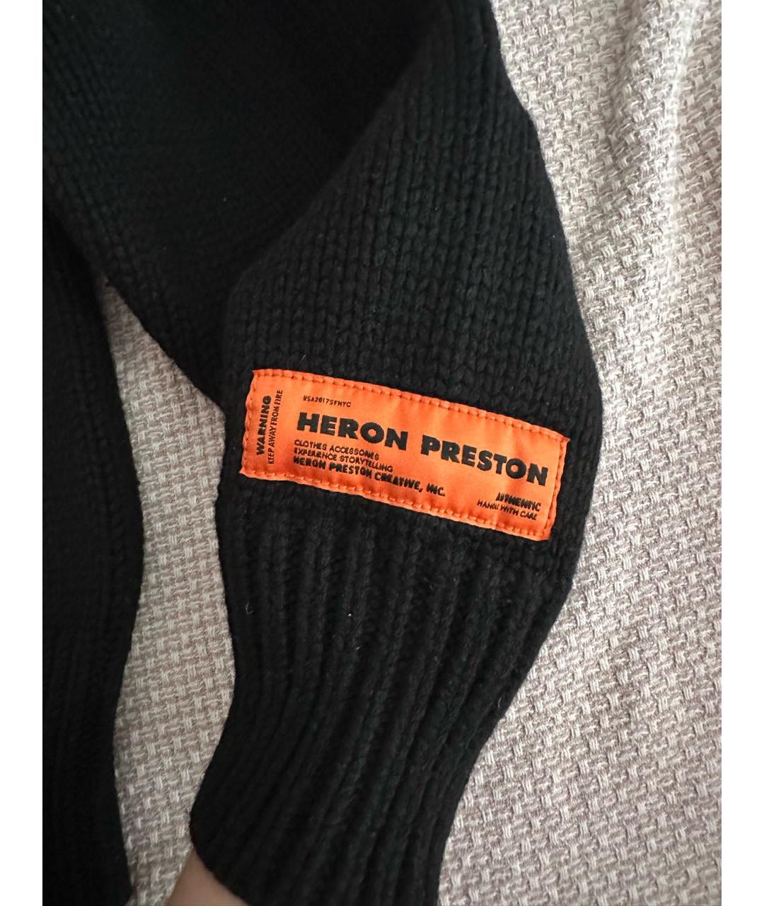 HERON PRESTON Черный шерстяной джемпер / свитер, фото 3