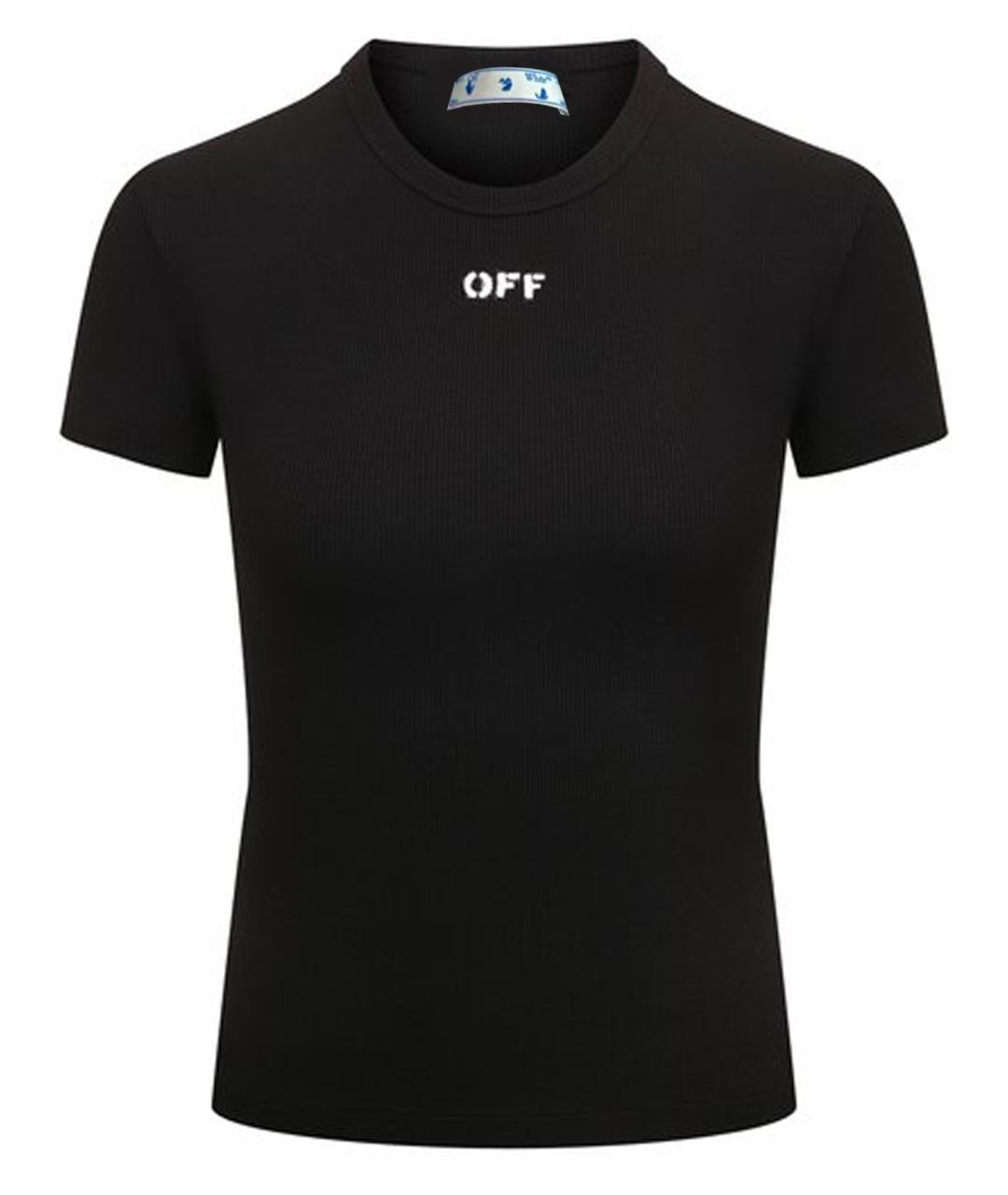 OFF-WHITE Черная футболка, фото 1