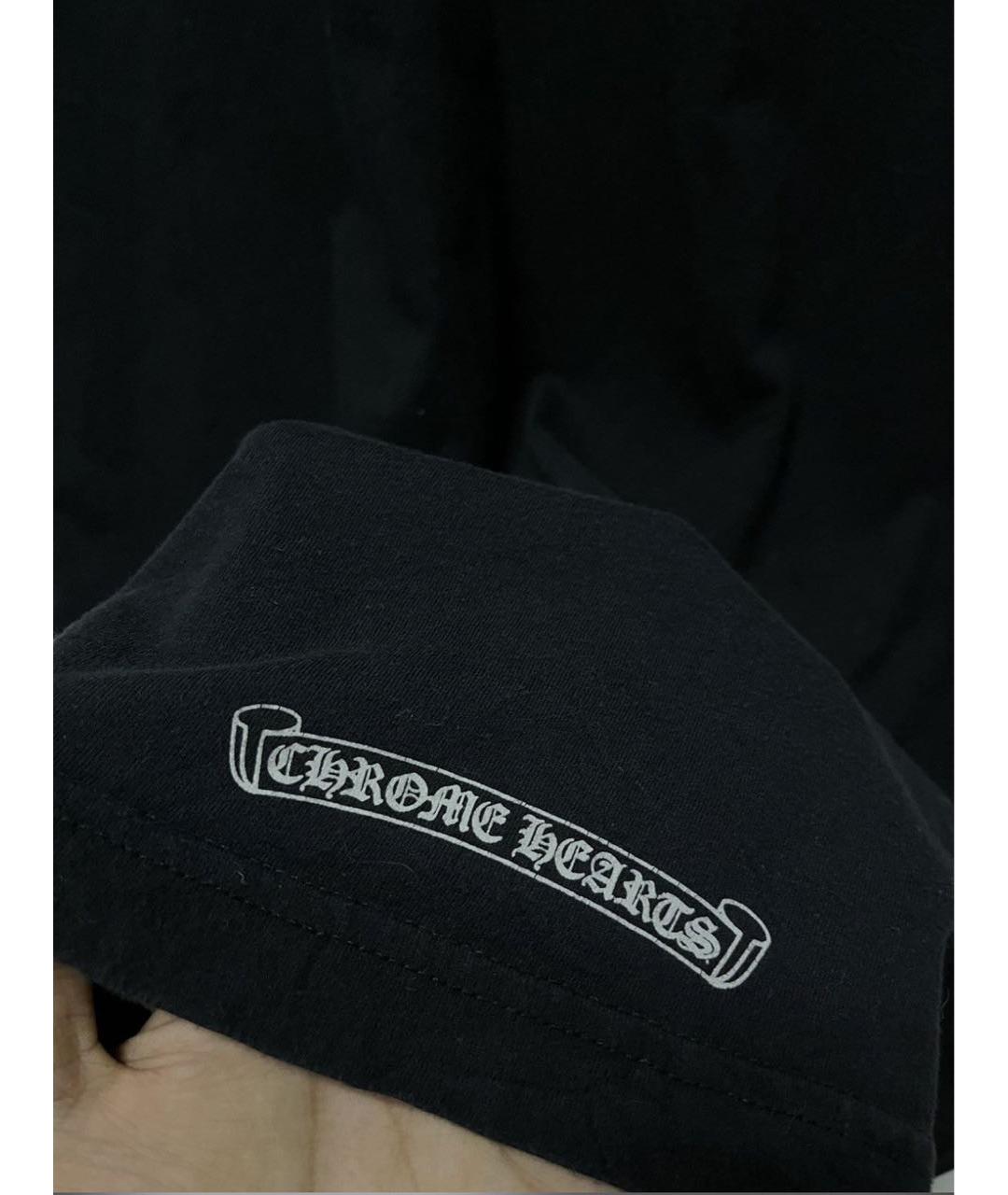 CHROME HEARTS Черная хлопковая футболка, фото 4