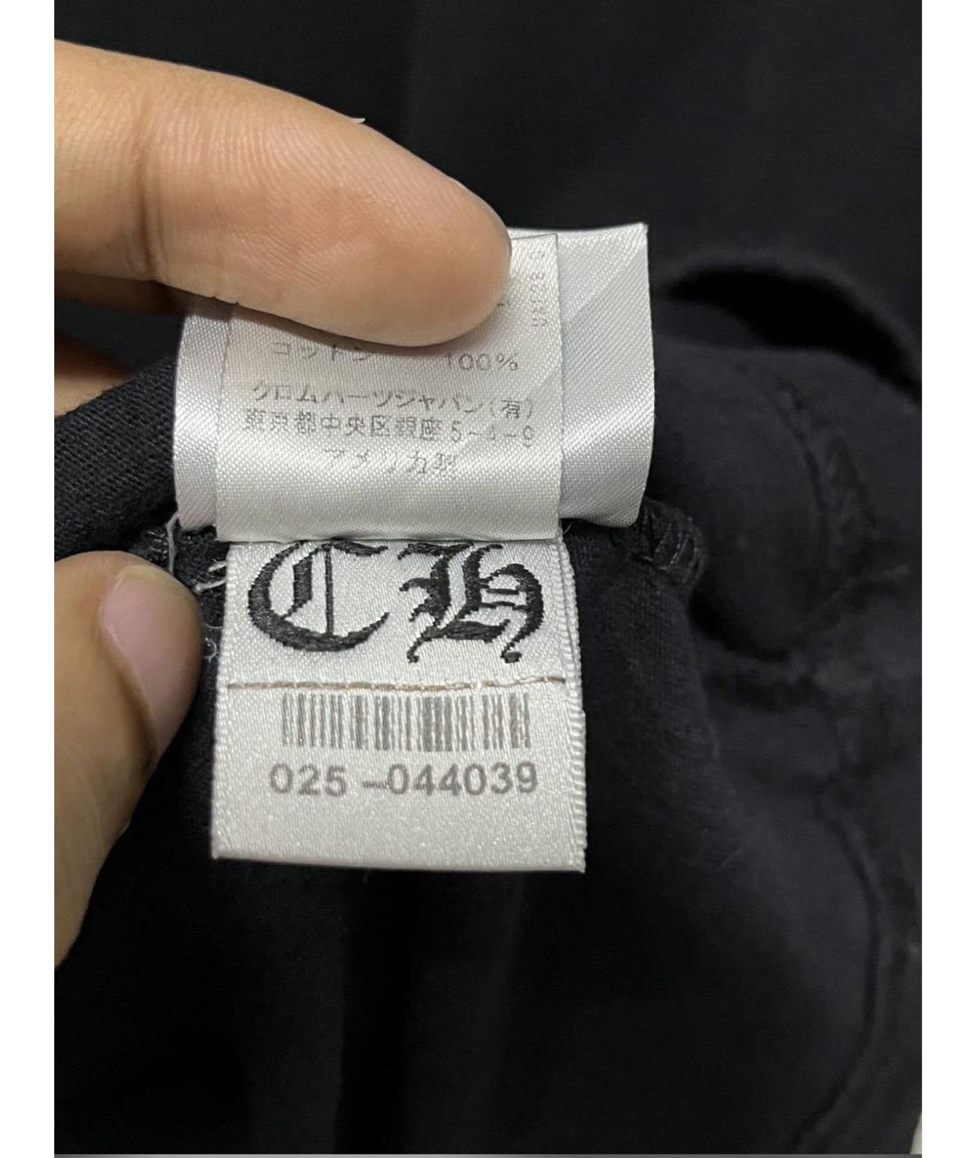 CHROME HEARTS Черная хлопковая футболка, фото 5