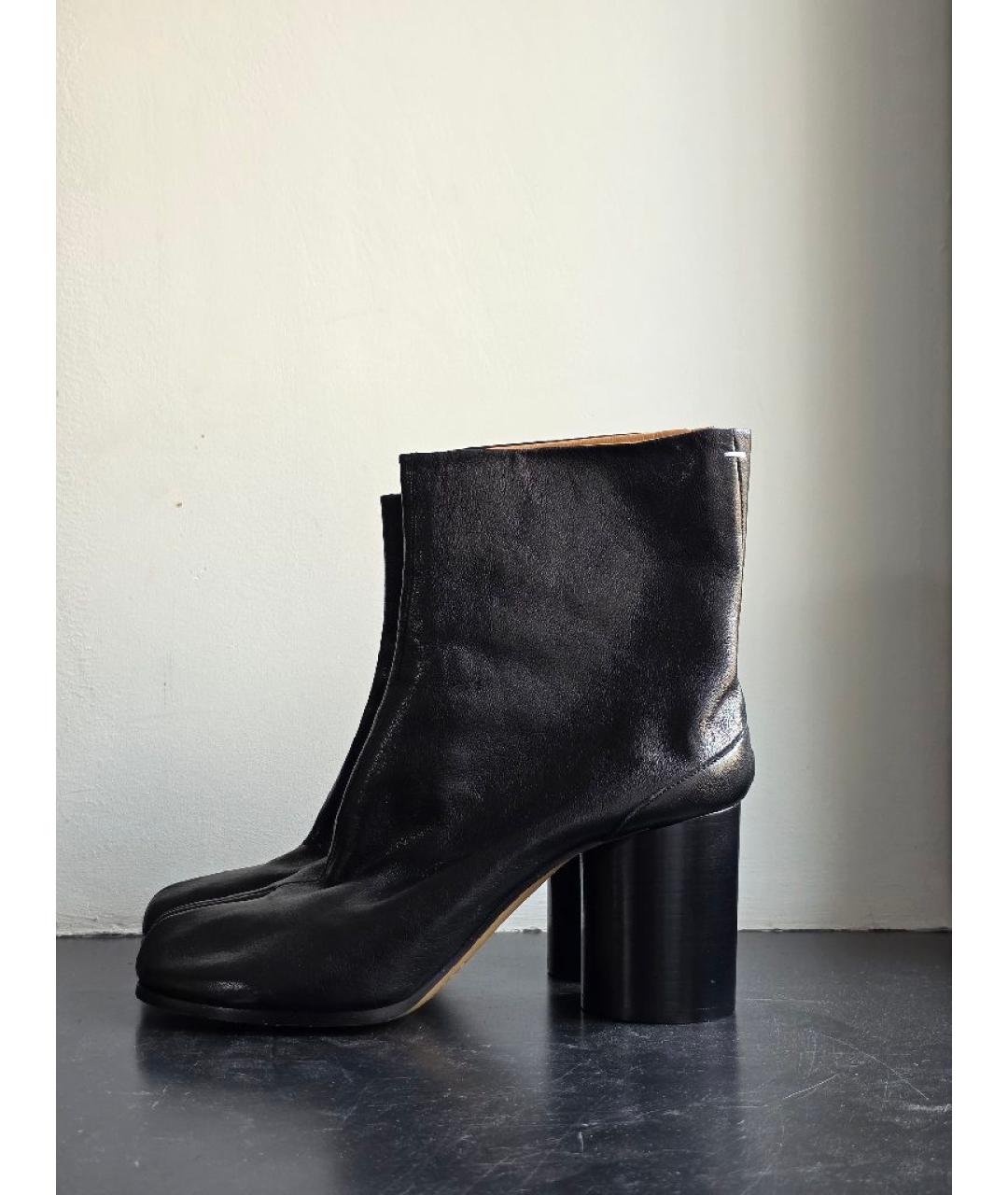 MAISON MARGIELA Черные кожаные ботильоны, фото 7