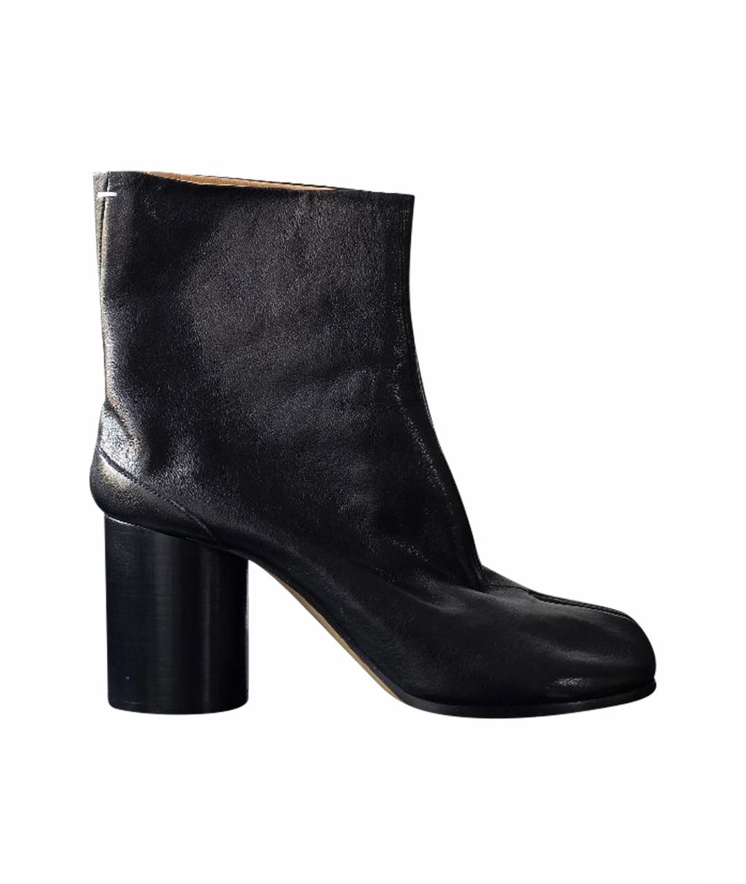 MAISON MARGIELA Черные кожаные ботильоны, фото 1