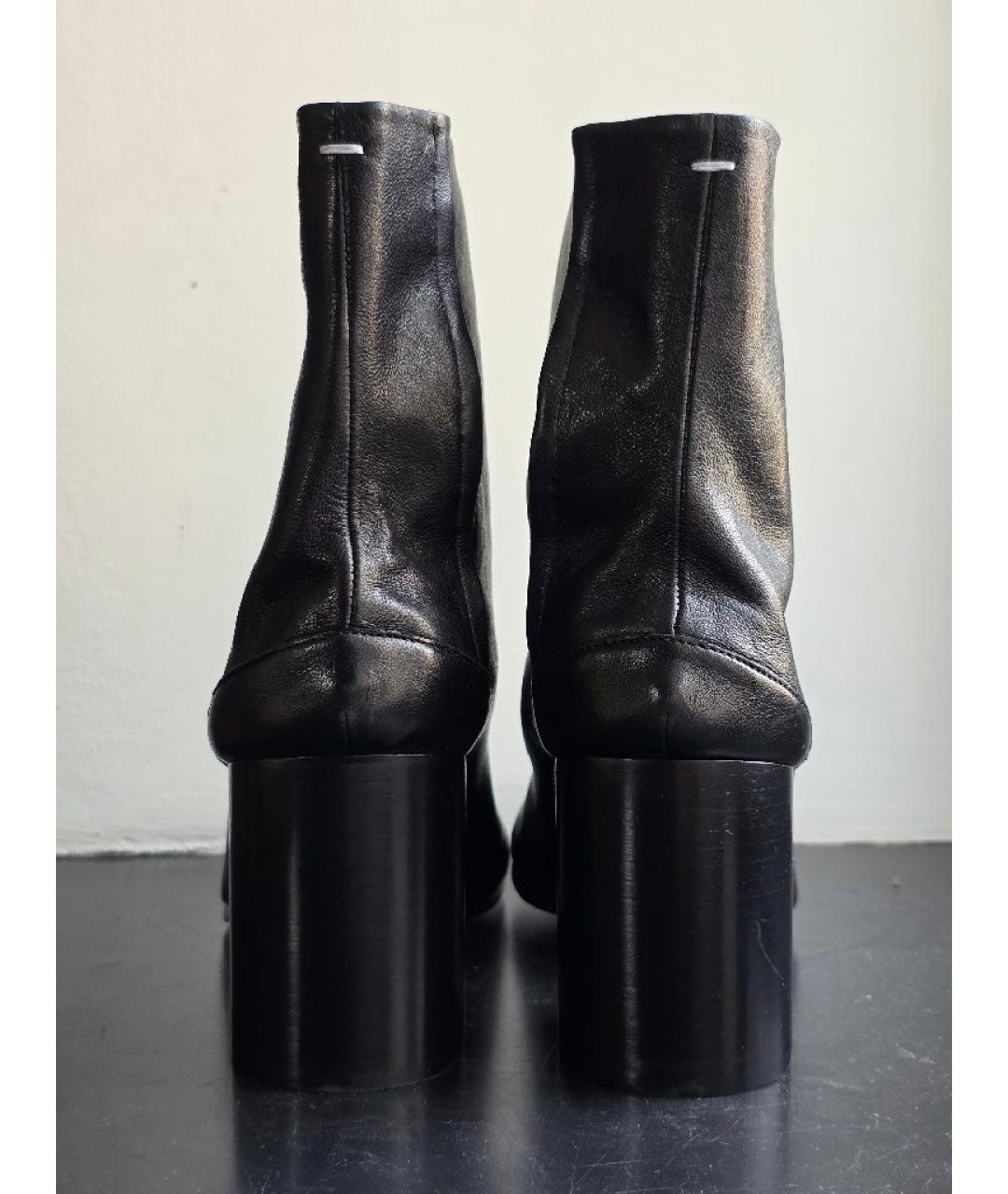 MAISON MARGIELA Черные кожаные ботильоны, фото 4