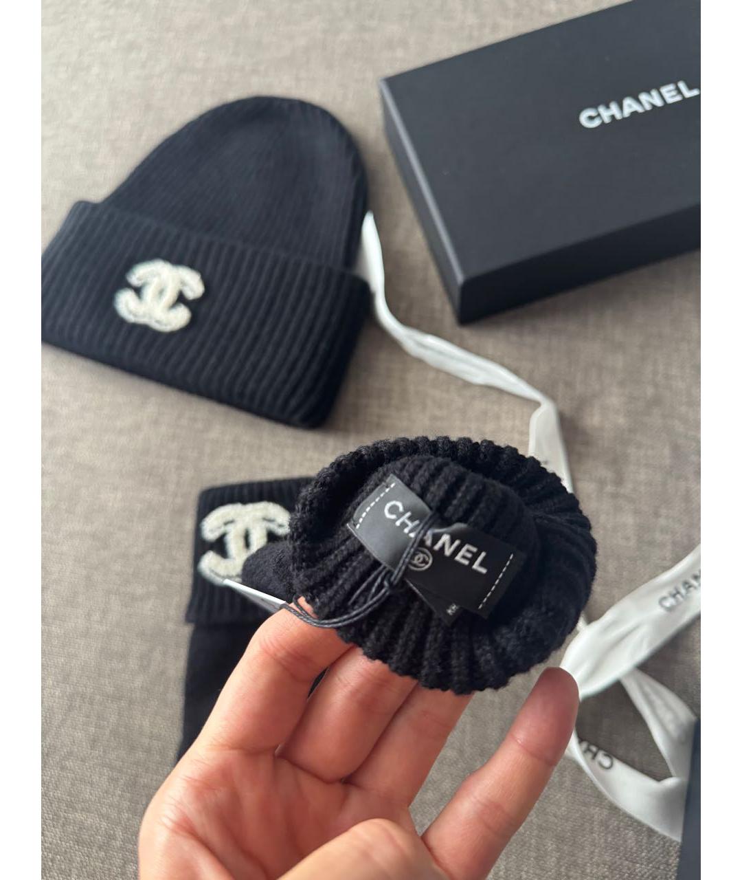 CHANEL Черные кашемировые перчатки, фото 4