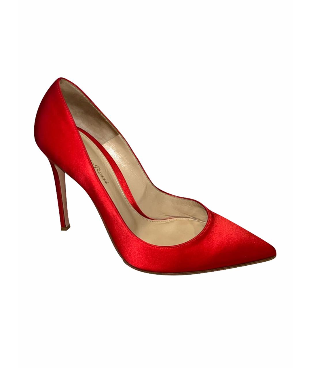 GIANVITO ROSSI Красные кожаные туфли, фото 1