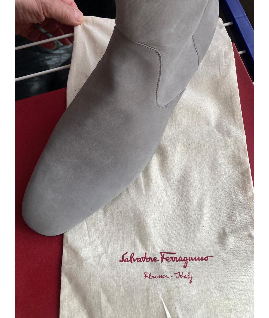 FERRAGAMO Серые кожаные туфли, фото 2