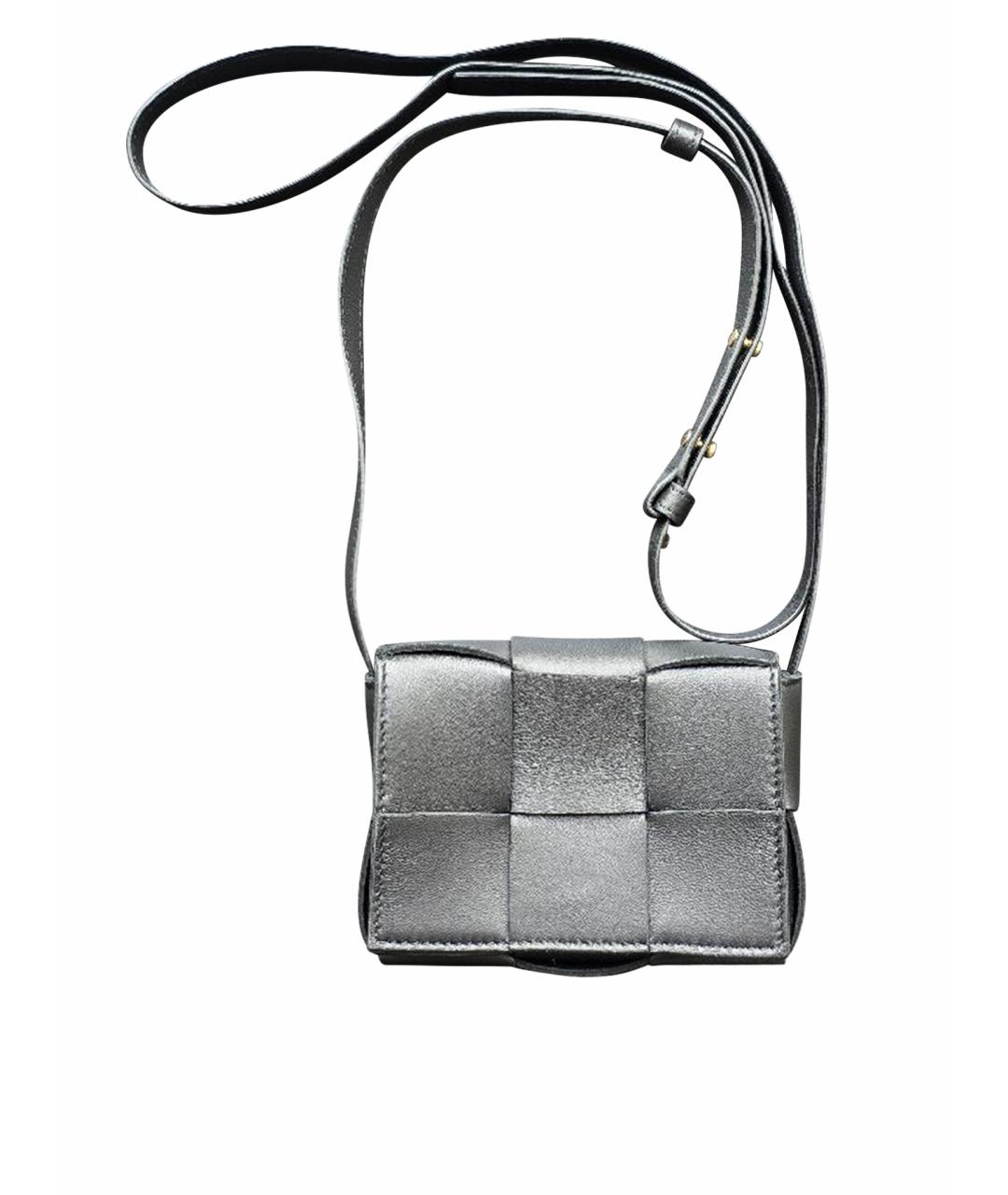 BOTTEGA VENETA Черная кожаная сумка через плечо, фото 1