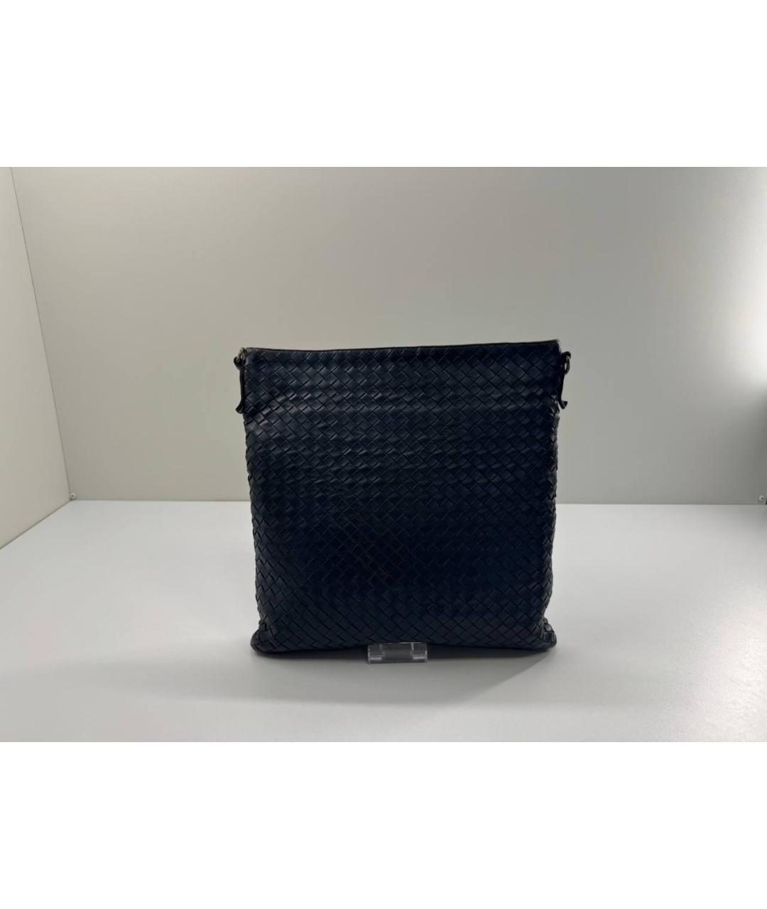 BOTTEGA VENETA Синяя кожаная сумка на плечо, фото 10
