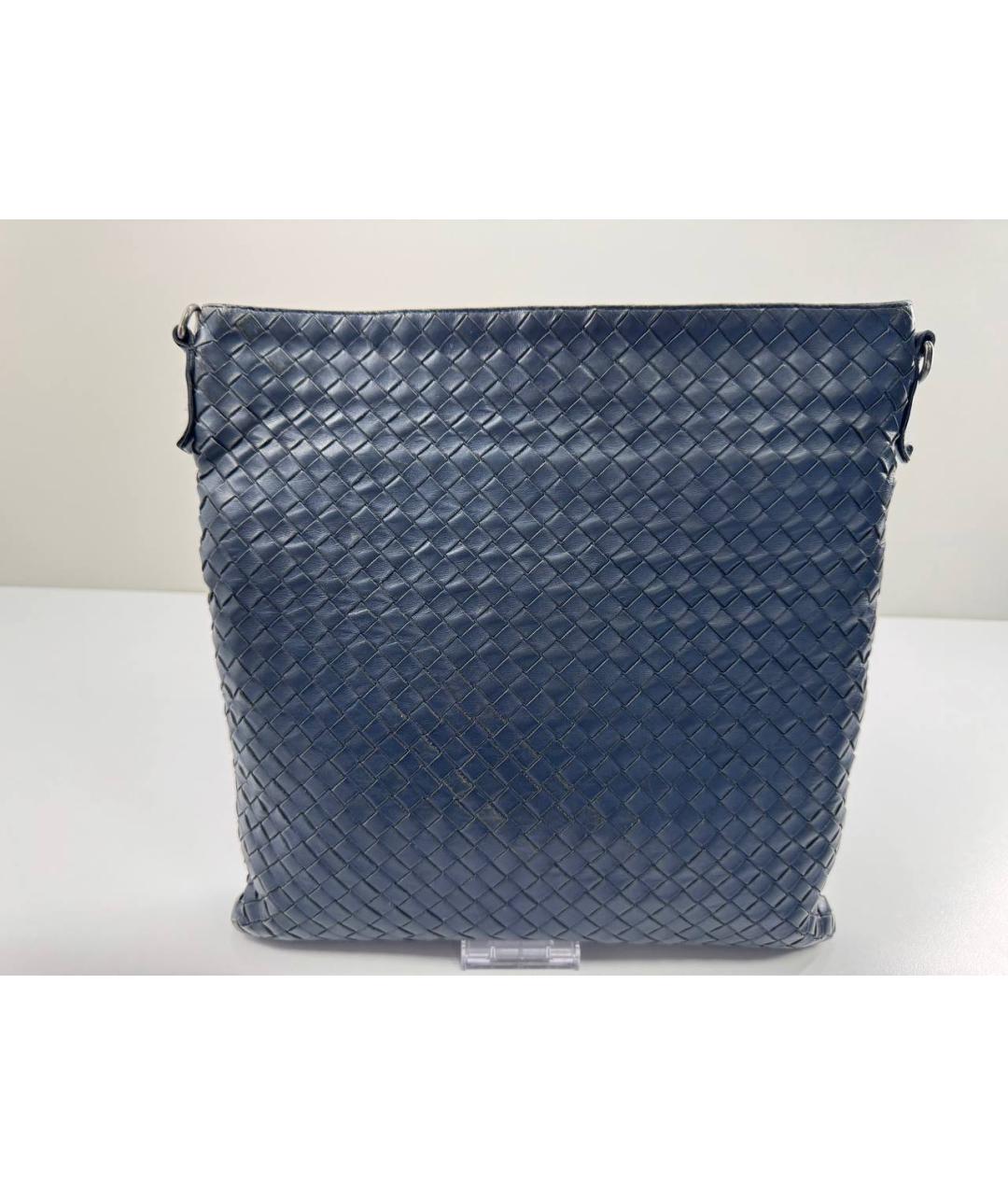 BOTTEGA VENETA Синяя кожаная сумка на плечо, фото 2