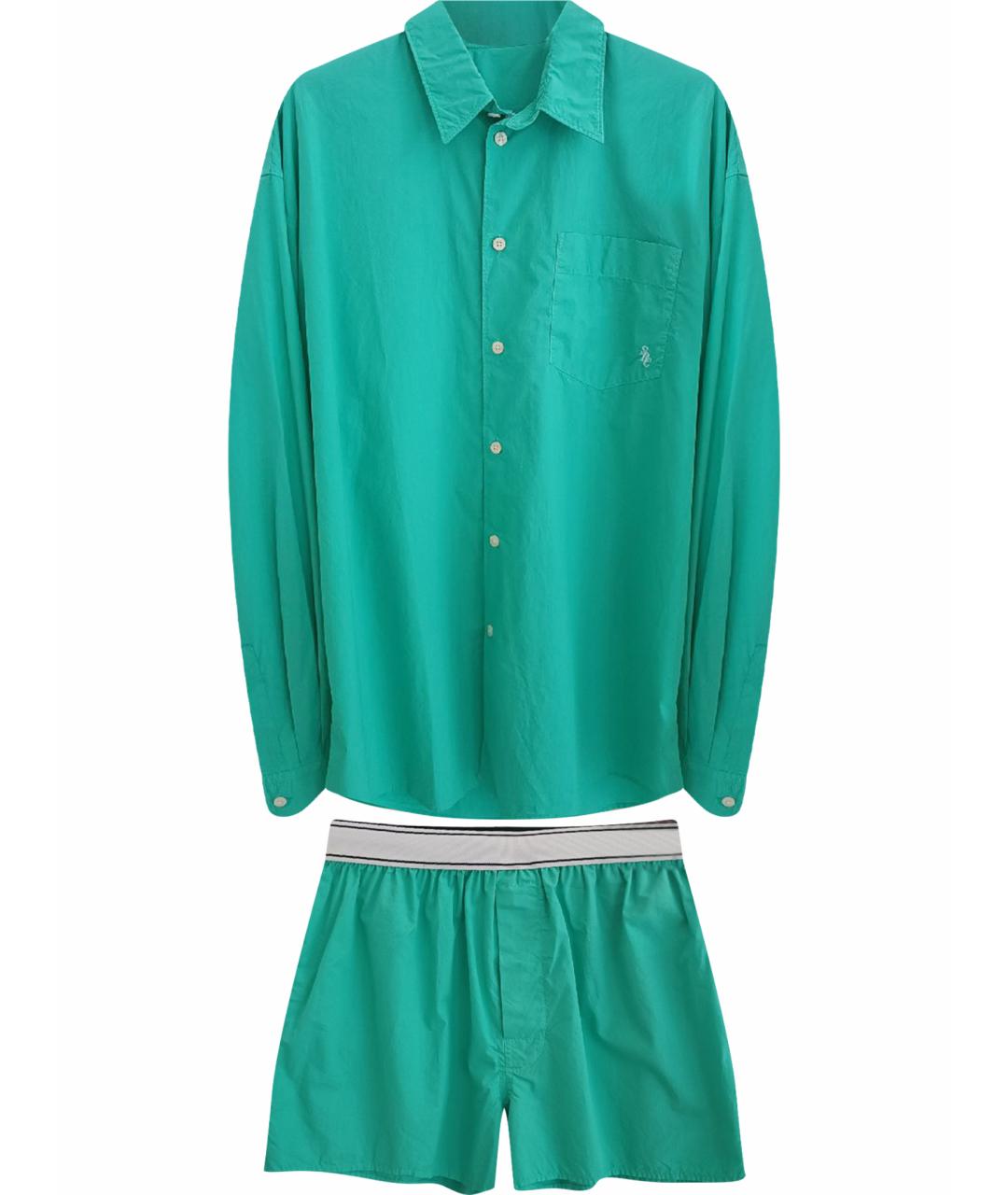 SPORTY AND RICH Зеленый хлопковый костюм с брюками, фото 1