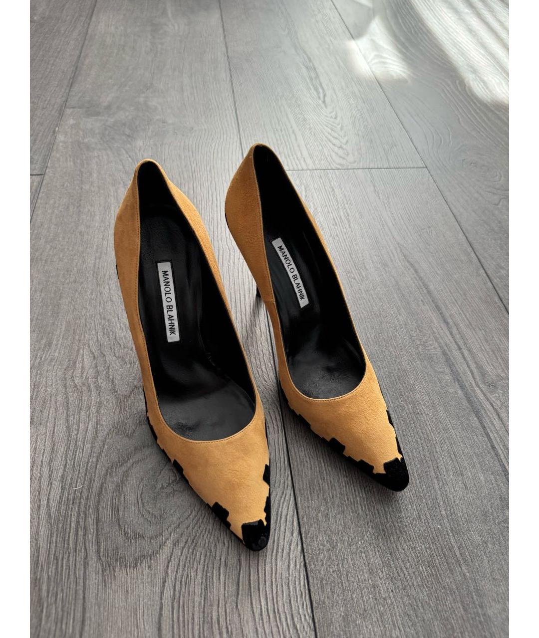 MANOLO BLAHNIK Коричневые замшевые туфли, фото 3