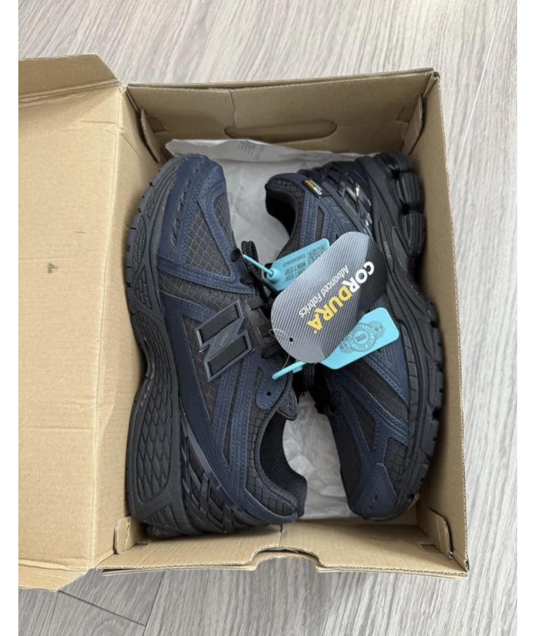 NEW BALANCE Черные текстильные низкие кроссовки / кеды, фото 2