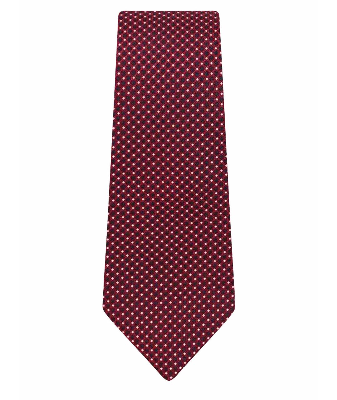 HUGO BOSS Бордовый шелковый галстук, фото 1