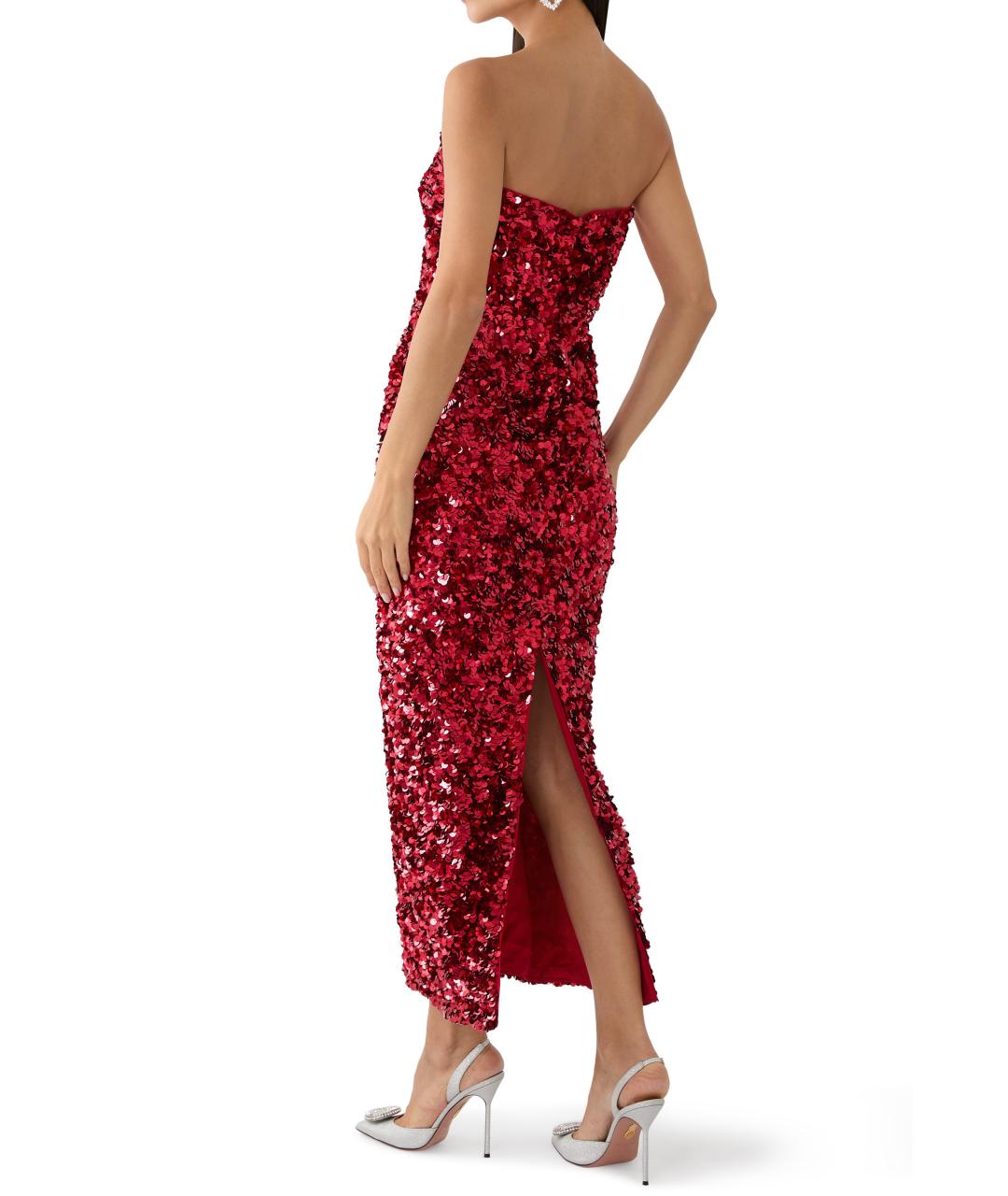 SELF-PORTRAIT Красное коктейльное платье, фото 8