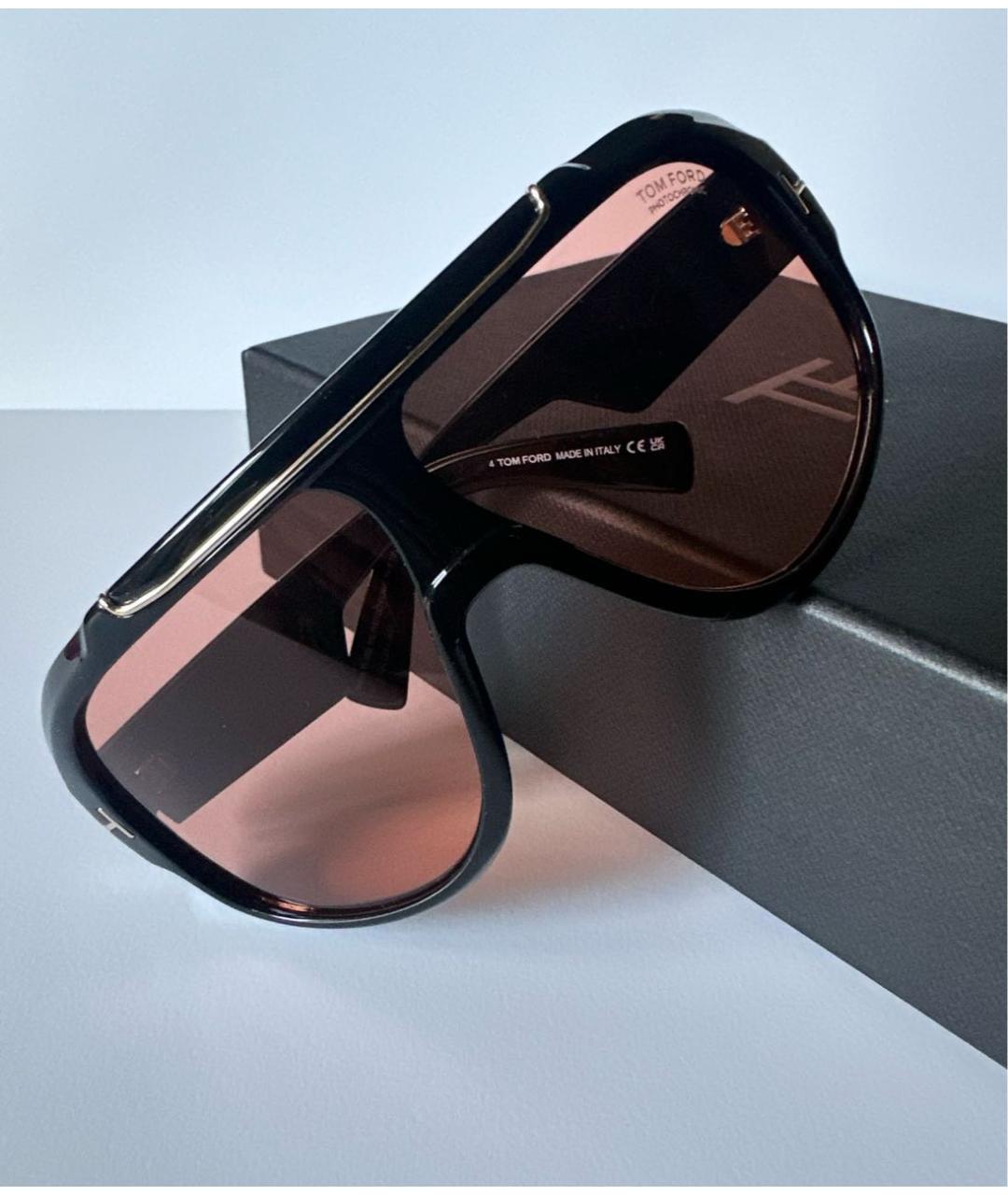 TOM FORD Оранжевое пластиковые солнцезащитные очки, фото 7