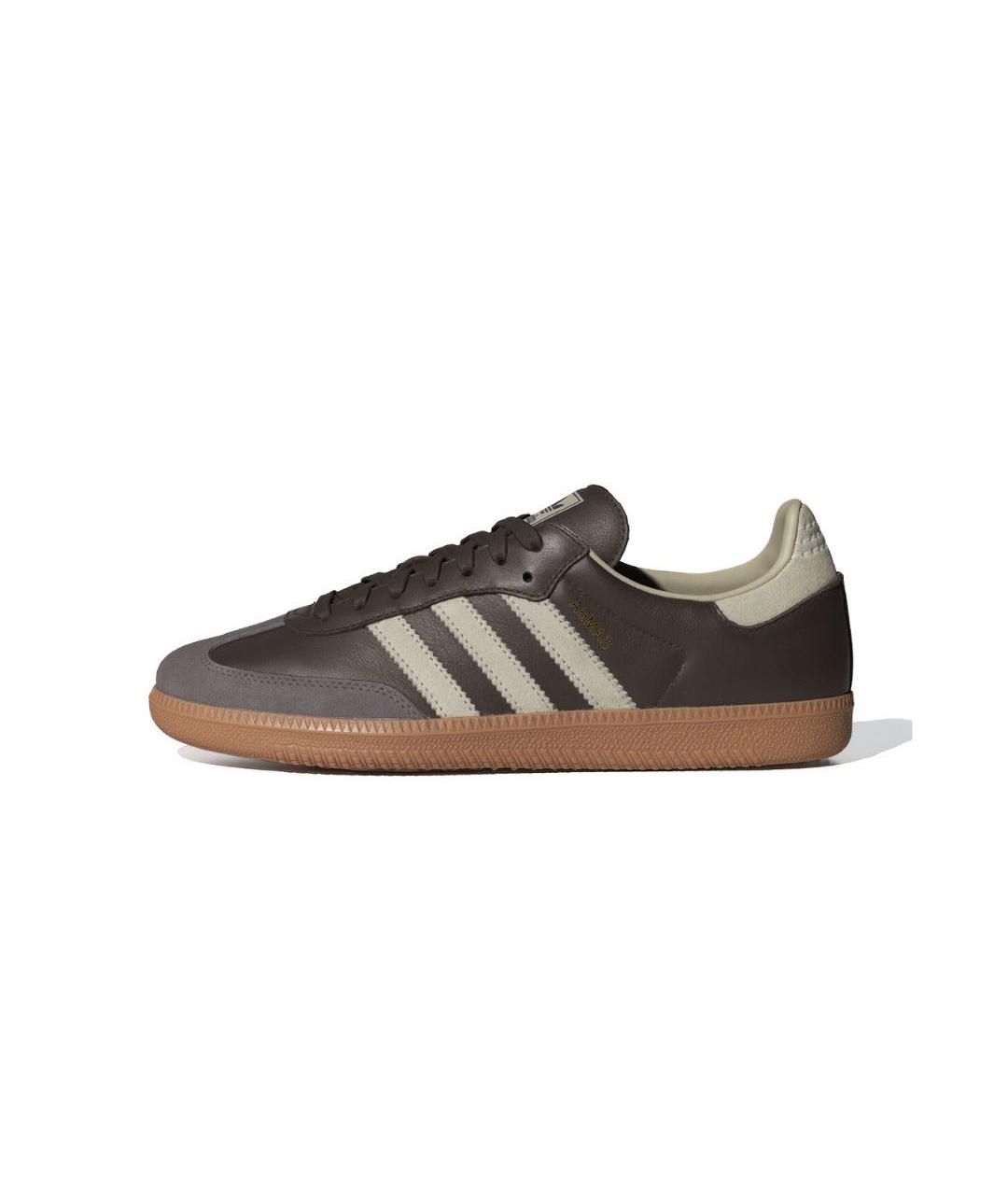 ADIDAS Коричневые кожаные кеды, фото 4