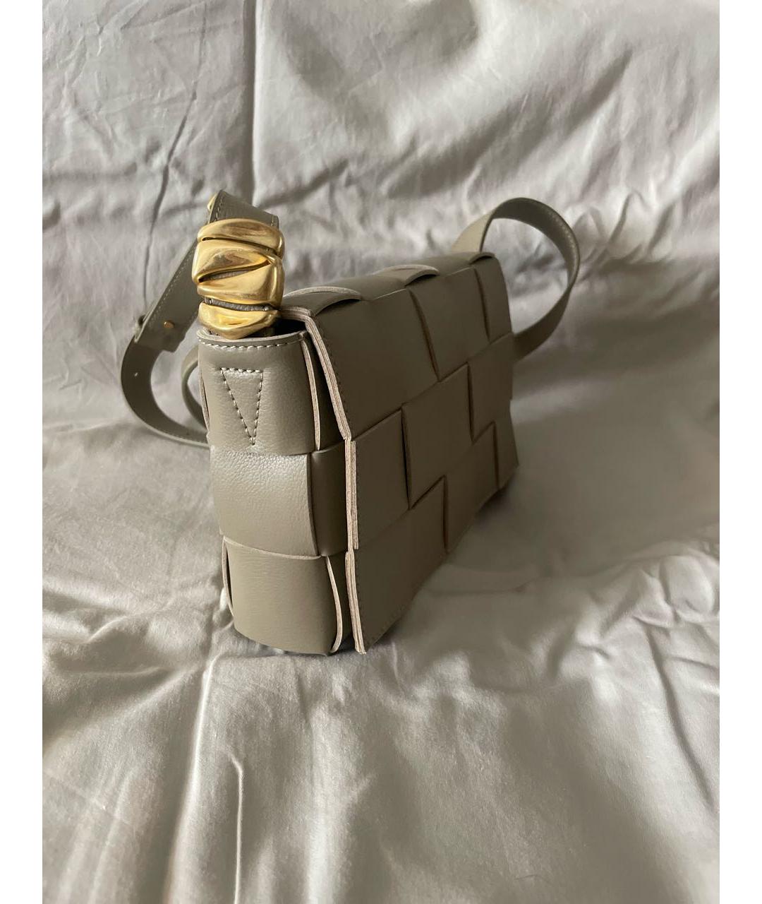BOTTEGA VENETA Хаки кожаная сумка через плечо, фото 2
