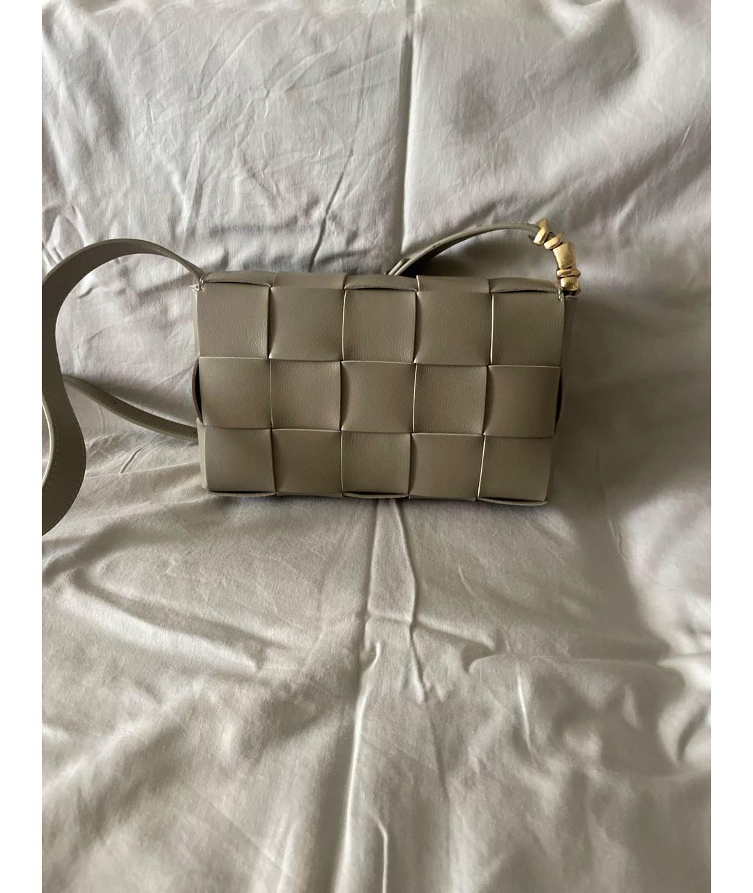 BOTTEGA VENETA Хаки кожаная сумка через плечо, фото 3