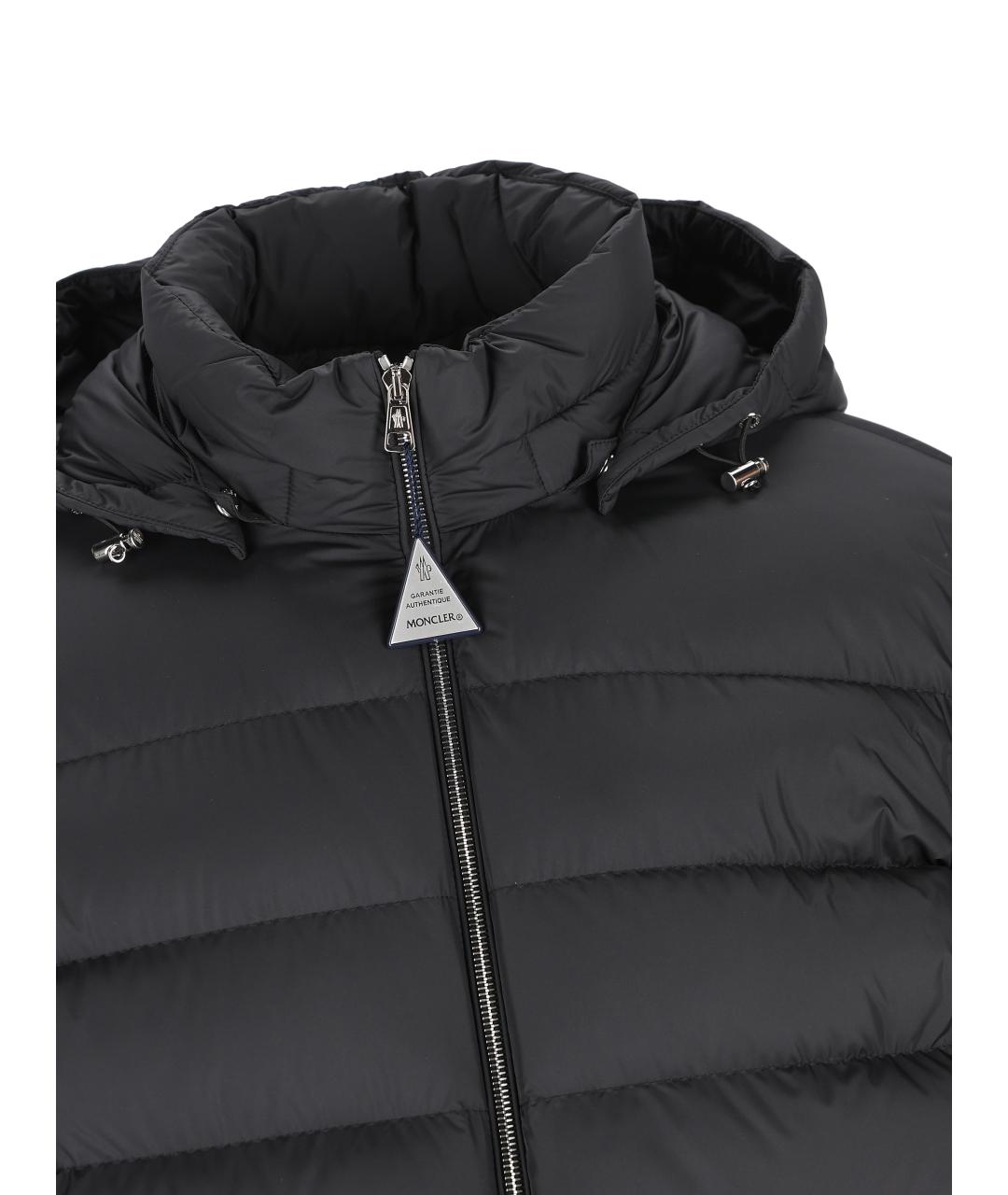 MONCLER Черная полиэстеровая куртка, фото 3