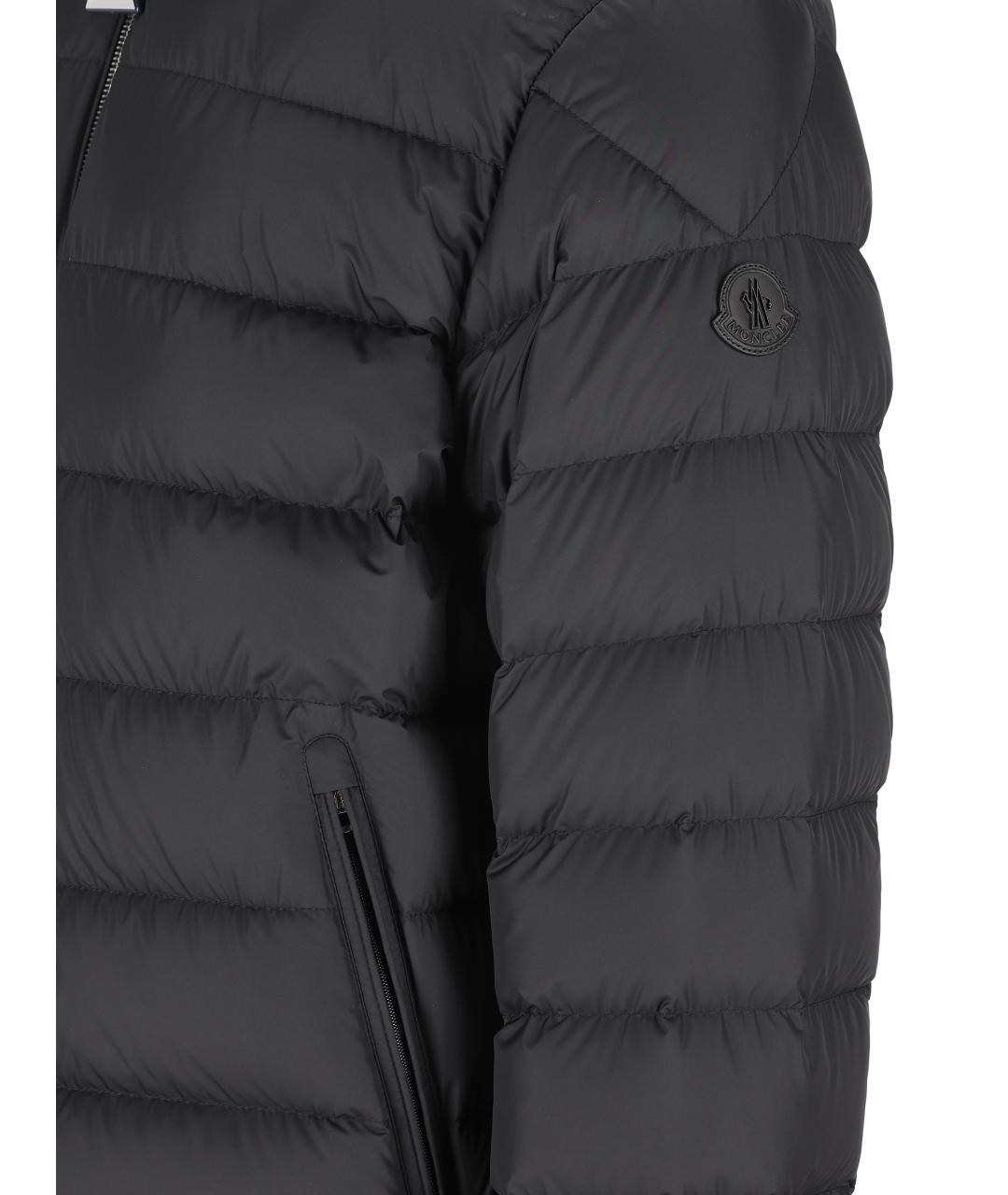 MONCLER Черная полиэстеровая куртка, фото 4