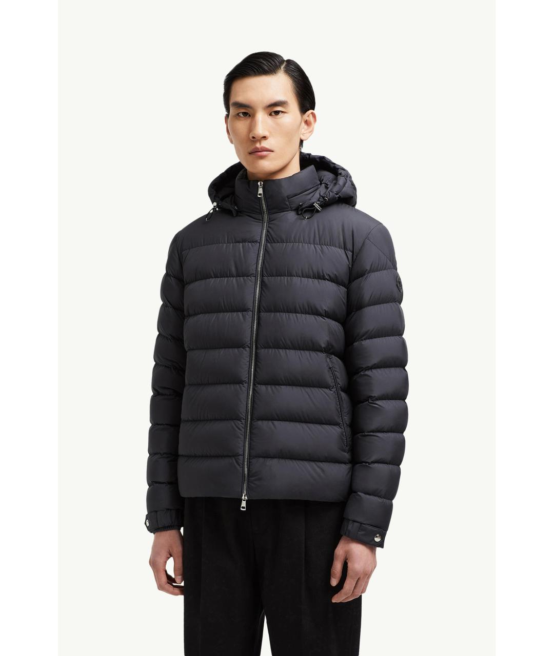 MONCLER Черная полиэстеровая куртка, фото 2