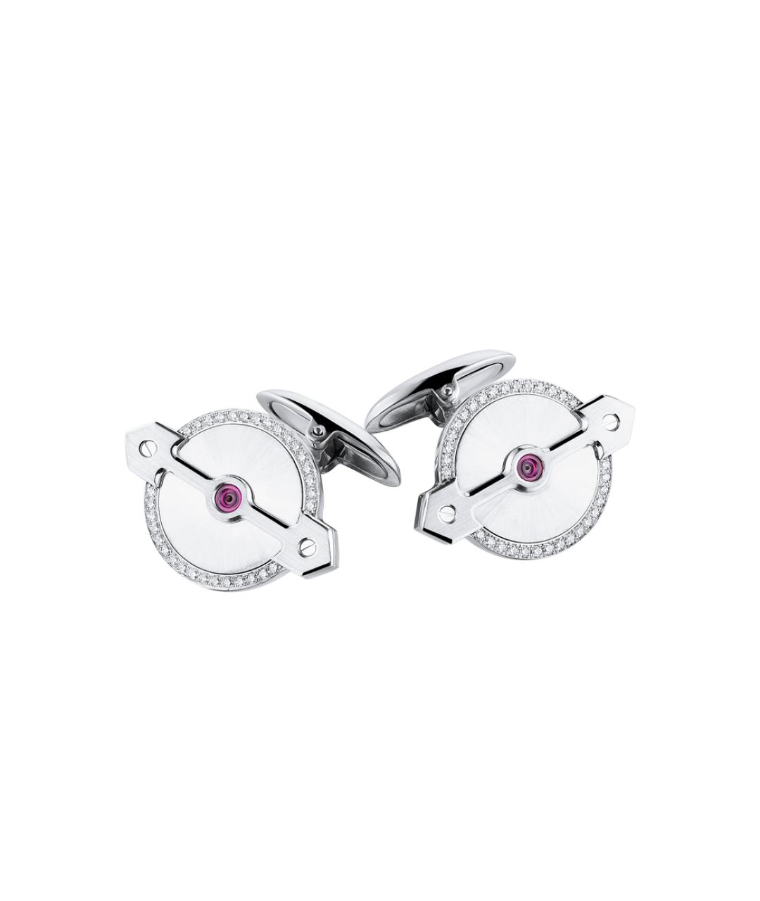 GIRARD PERREGAUX Золотые запонки из белого золота, фото 1