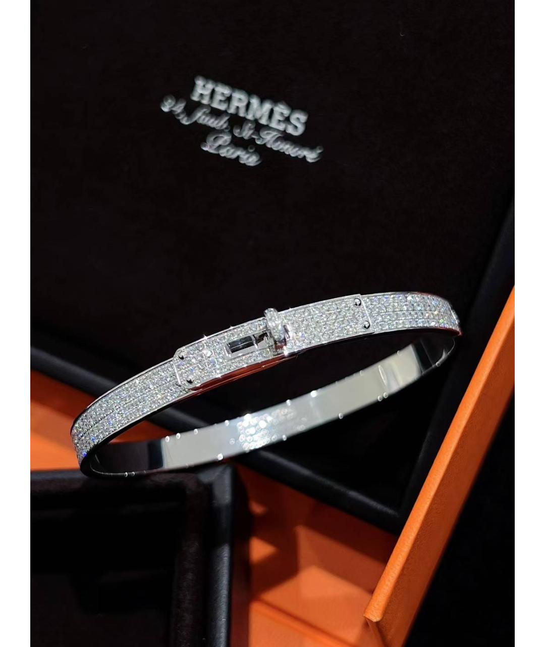 HERMES Серебрянный браслет из белого золота, фото 4