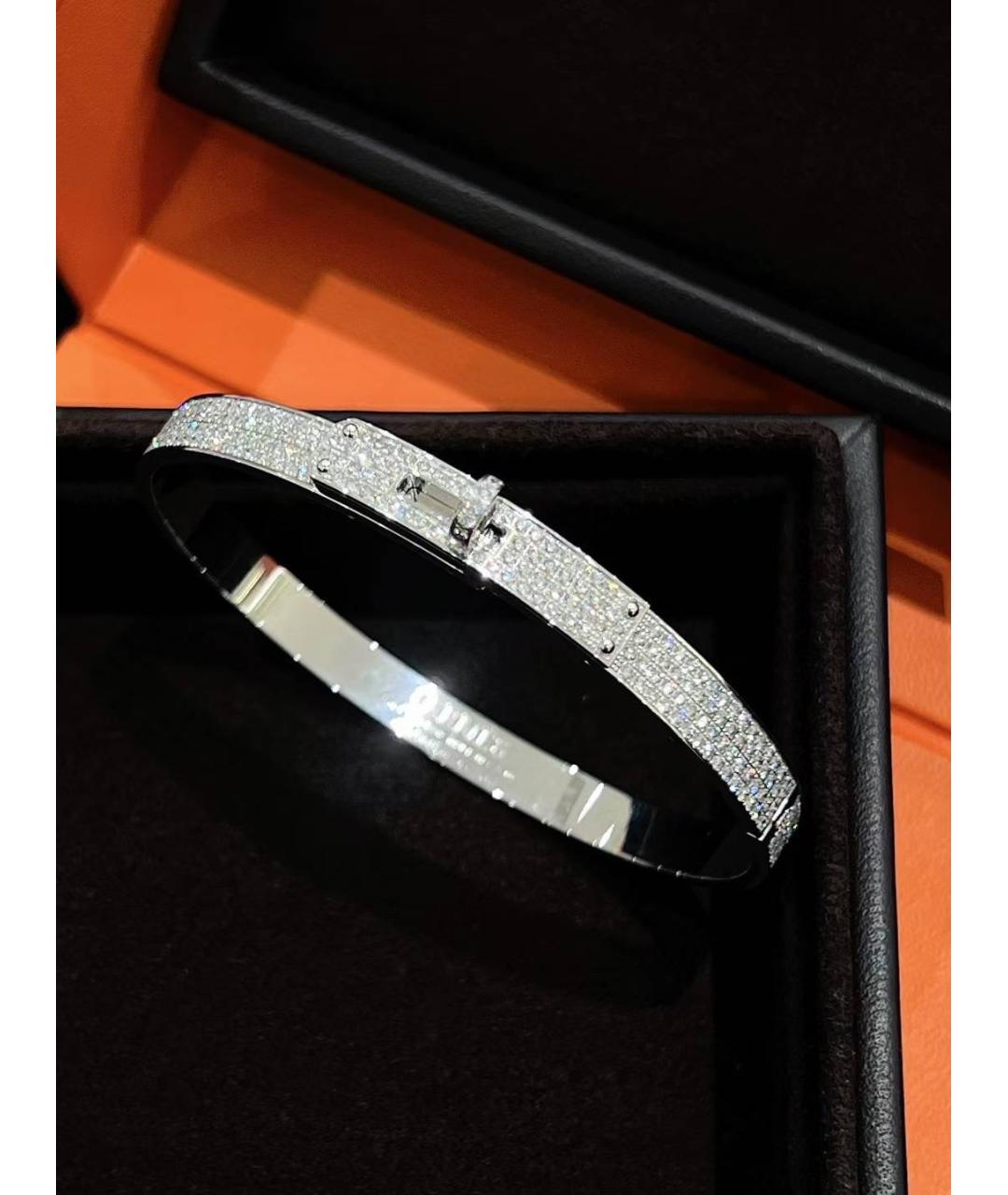 HERMES Серебрянный браслет из белого золота, фото 3