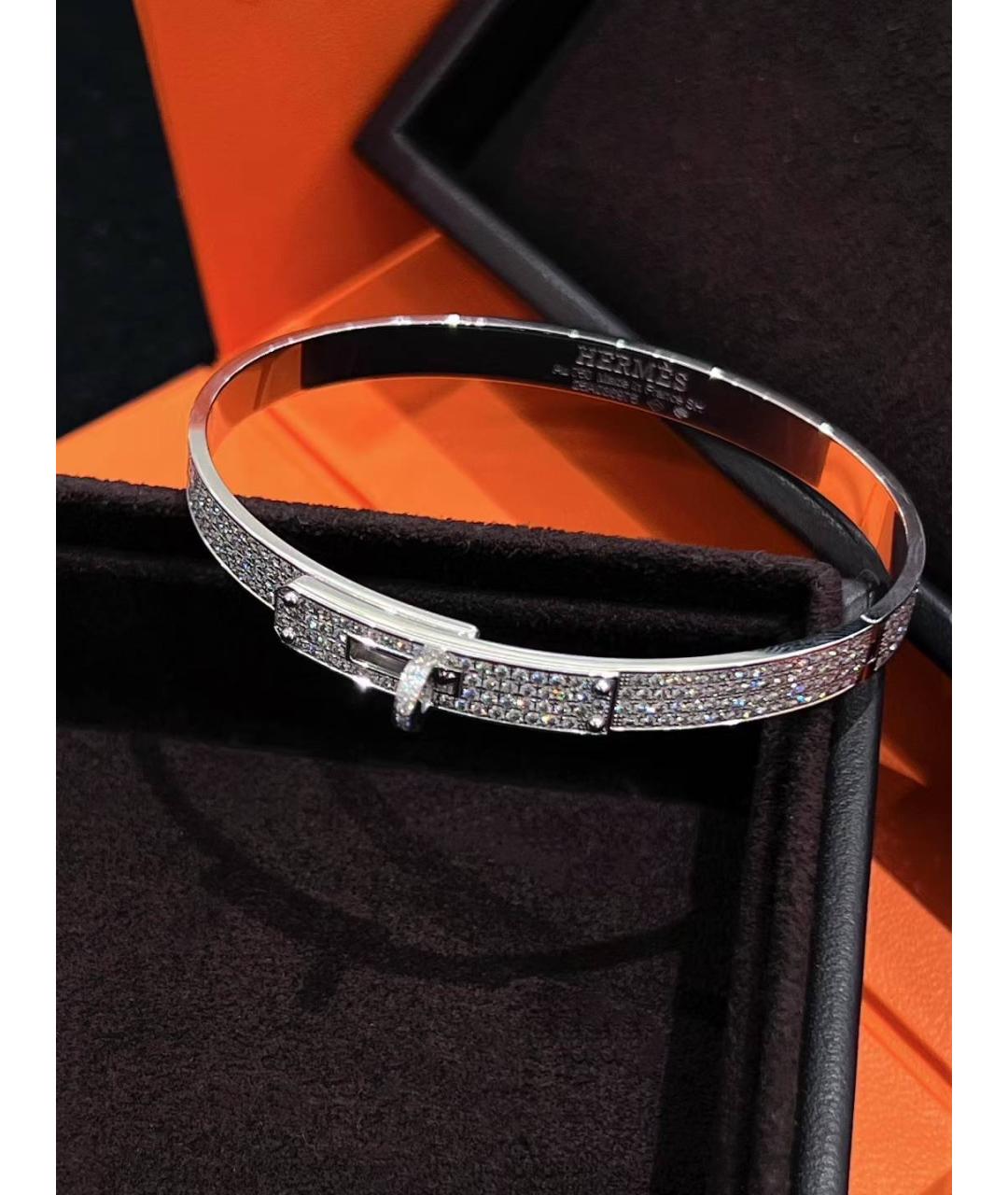 HERMES Серебрянный браслет из белого золота, фото 2