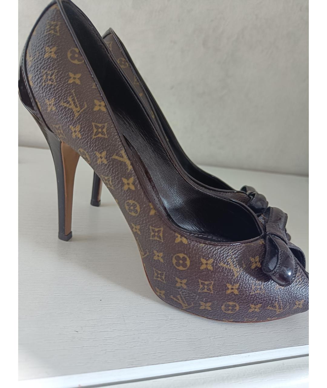LOUIS VUITTON Коричневые кожаные туфли, фото 6
