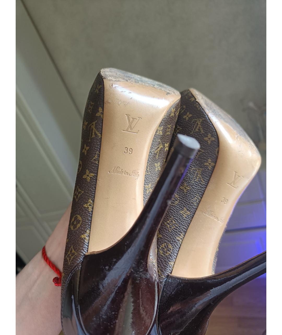LOUIS VUITTON Коричневые кожаные туфли, фото 3