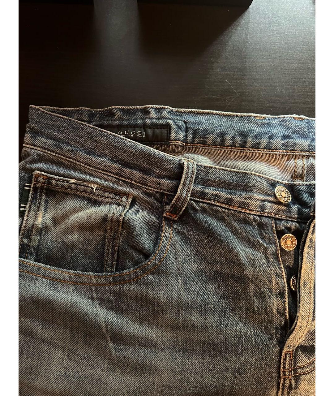 GUCCI Синие хлопковые шорты, фото 3