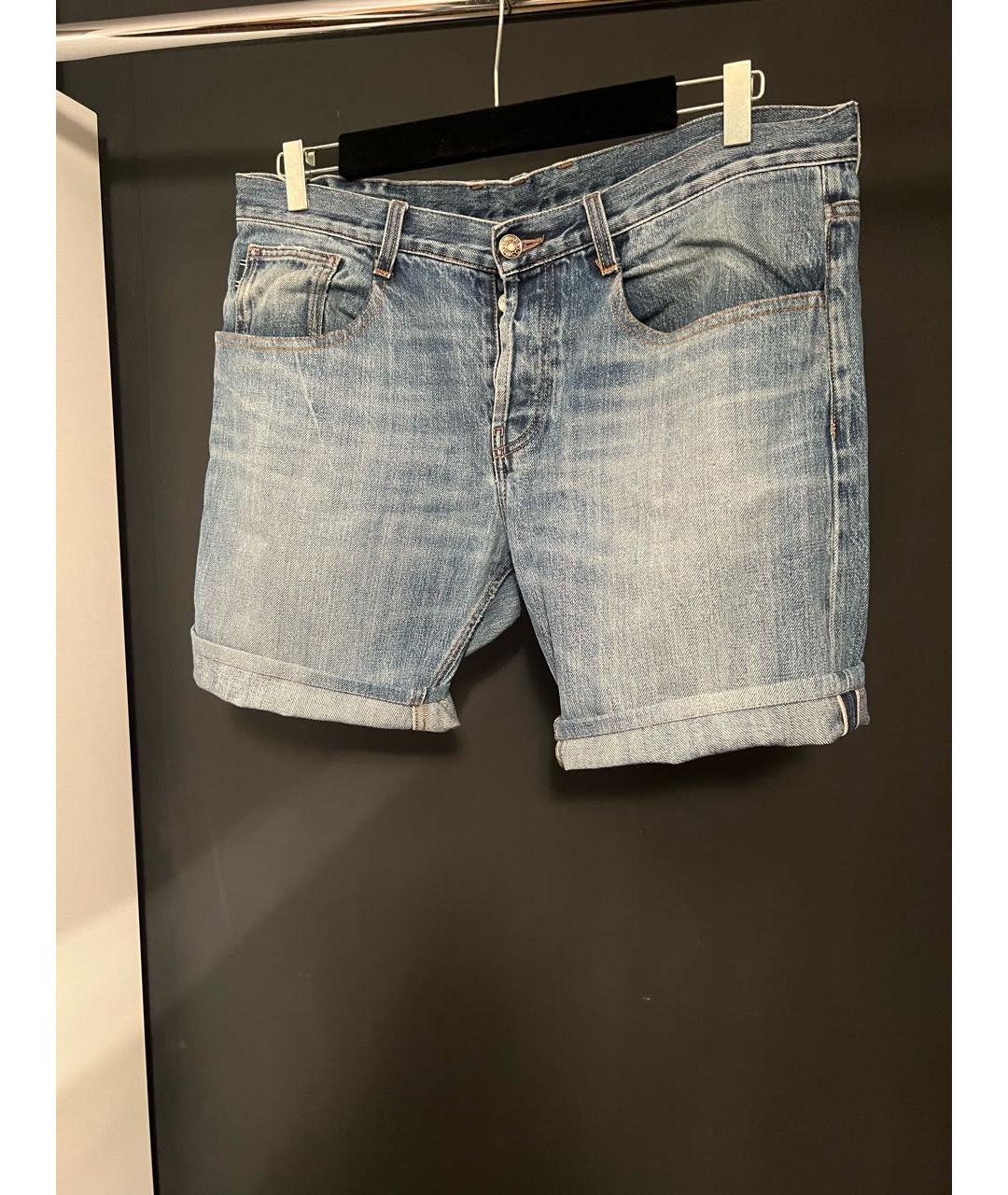 GUCCI Синие хлопковые шорты, фото 4