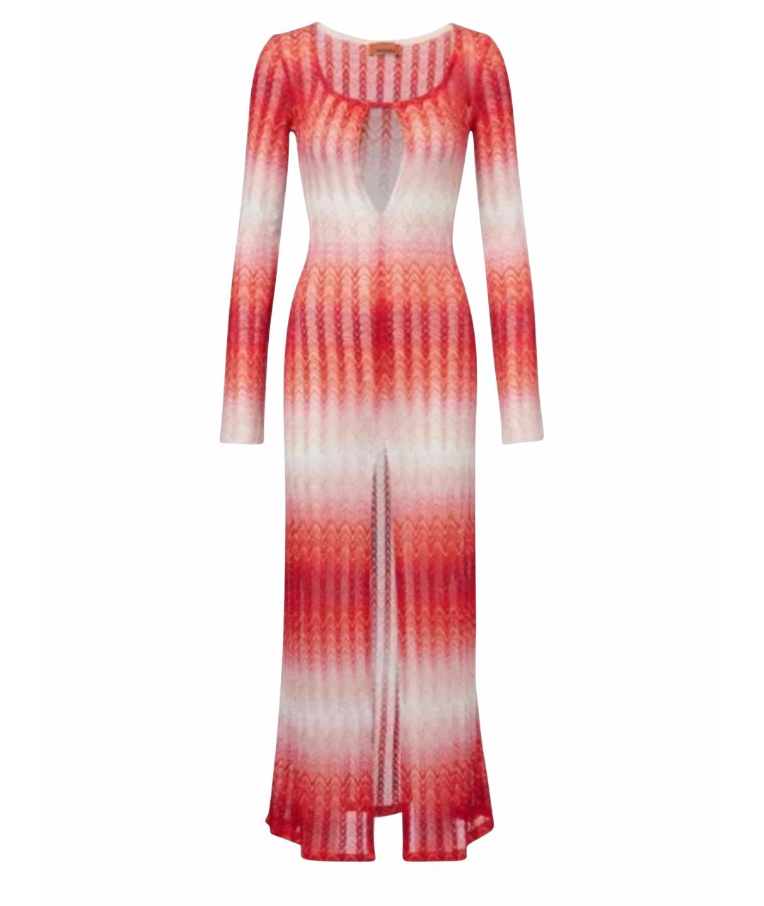 MISSONI Красное вискозное платье, фото 1