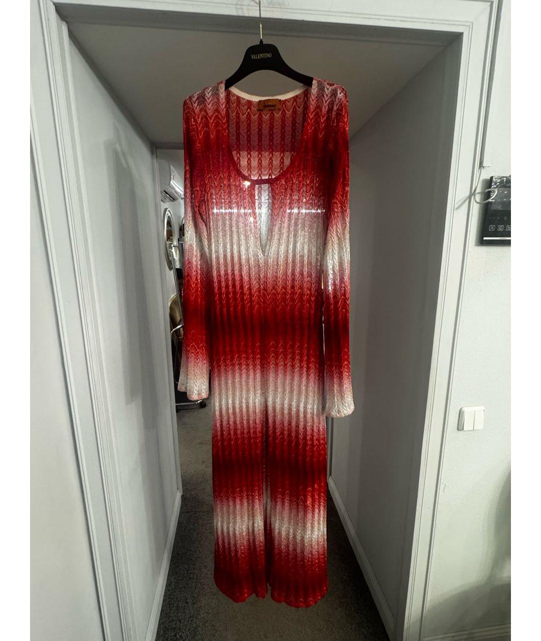 MISSONI Красное вискозное платье, фото 5