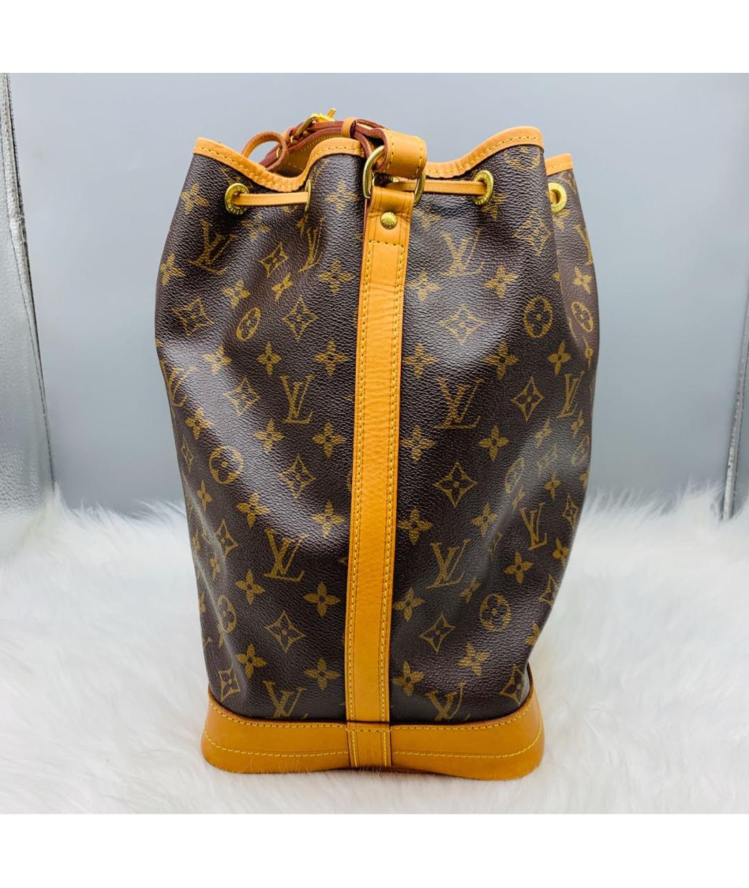 LOUIS VUITTON Коричневая кожаная сумка через плечо, фото 4