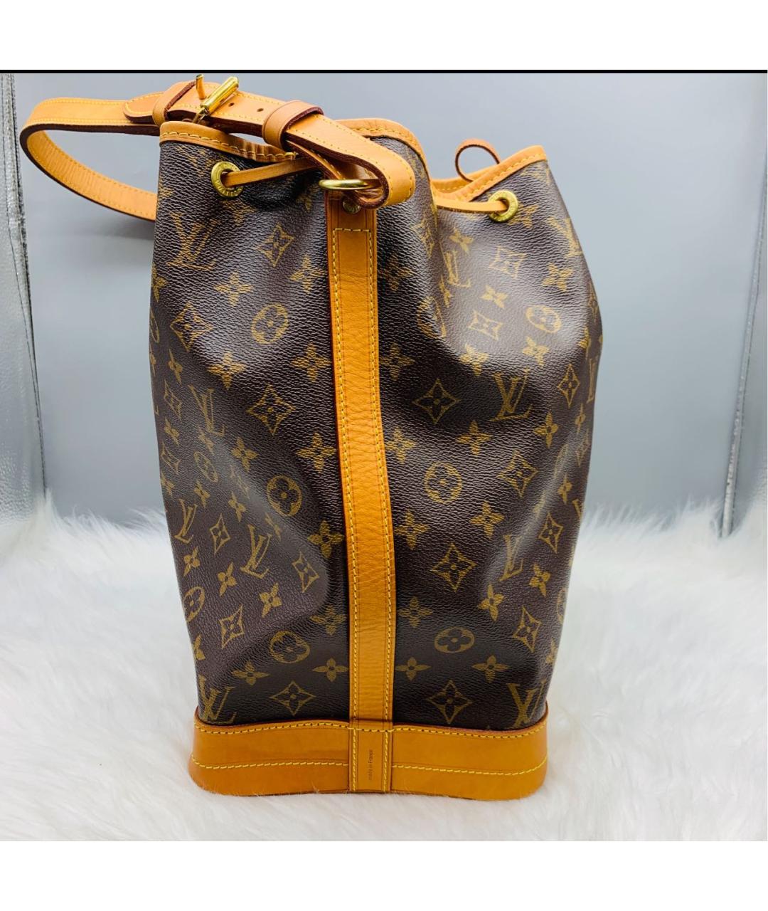 LOUIS VUITTON Коричневая кожаная сумка через плечо, фото 3