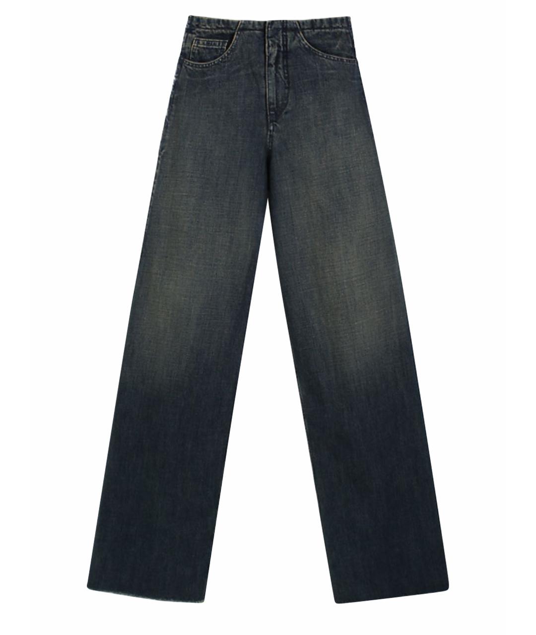 MM6 MAISON MARGIELA Темно-синие хлопковые прямые джинсы, фото 1