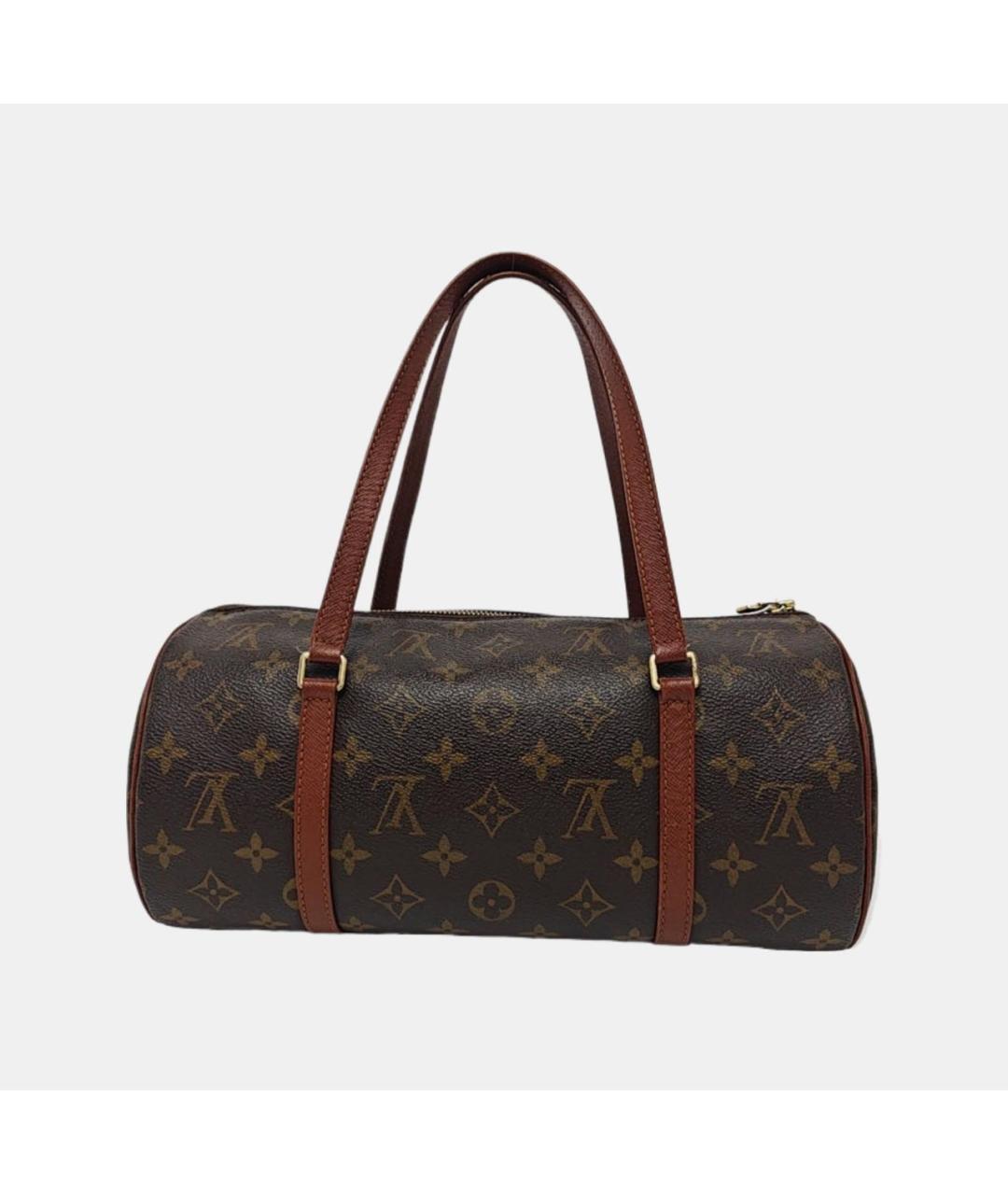LOUIS VUITTON Коричневая кожаная сумка через плечо, фото 3