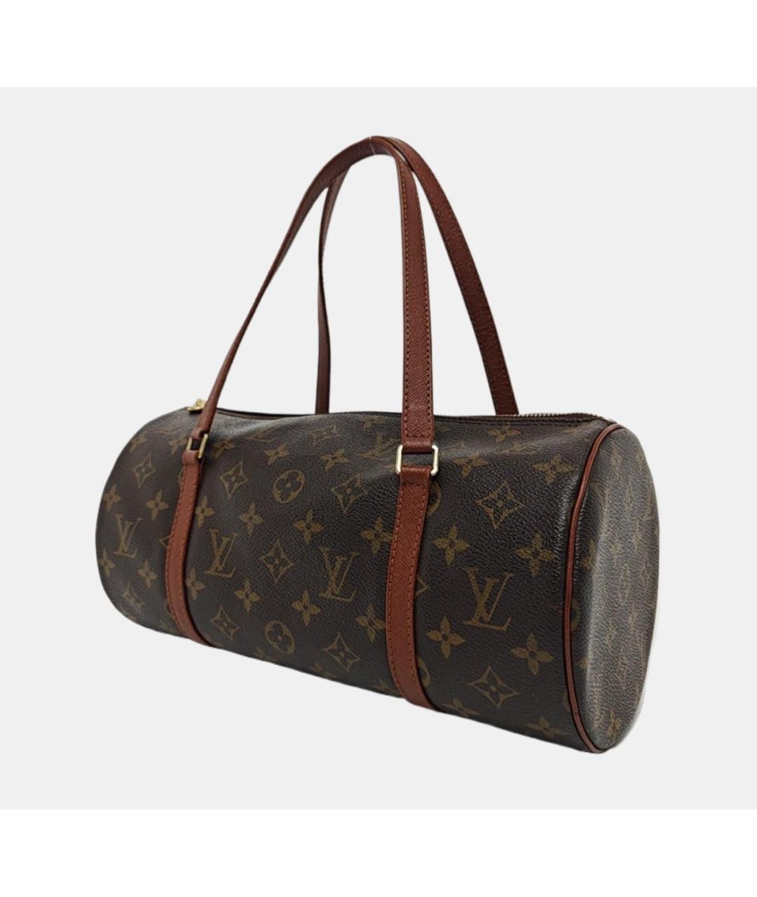 LOUIS VUITTON Коричневая кожаная сумка через плечо, фото 2