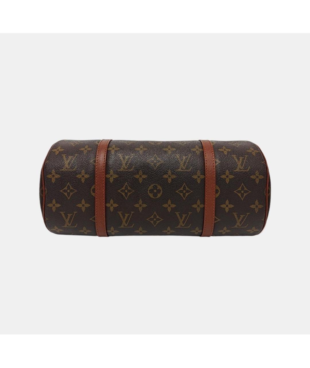 LOUIS VUITTON Коричневая кожаная сумка через плечо, фото 4