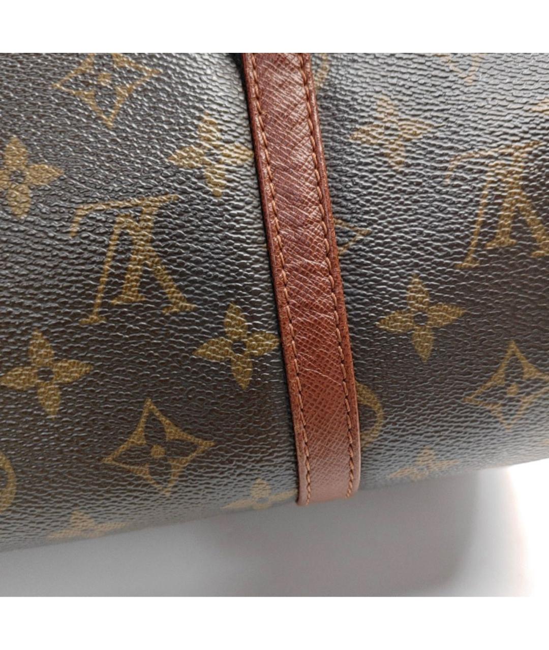 LOUIS VUITTON Коричневая кожаная сумка через плечо, фото 6