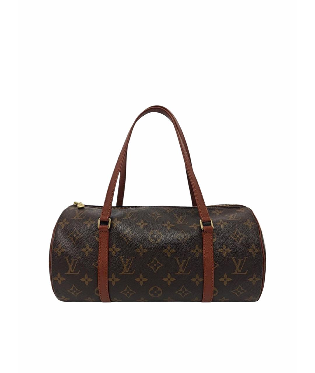 LOUIS VUITTON Коричневая кожаная сумка через плечо, фото 1