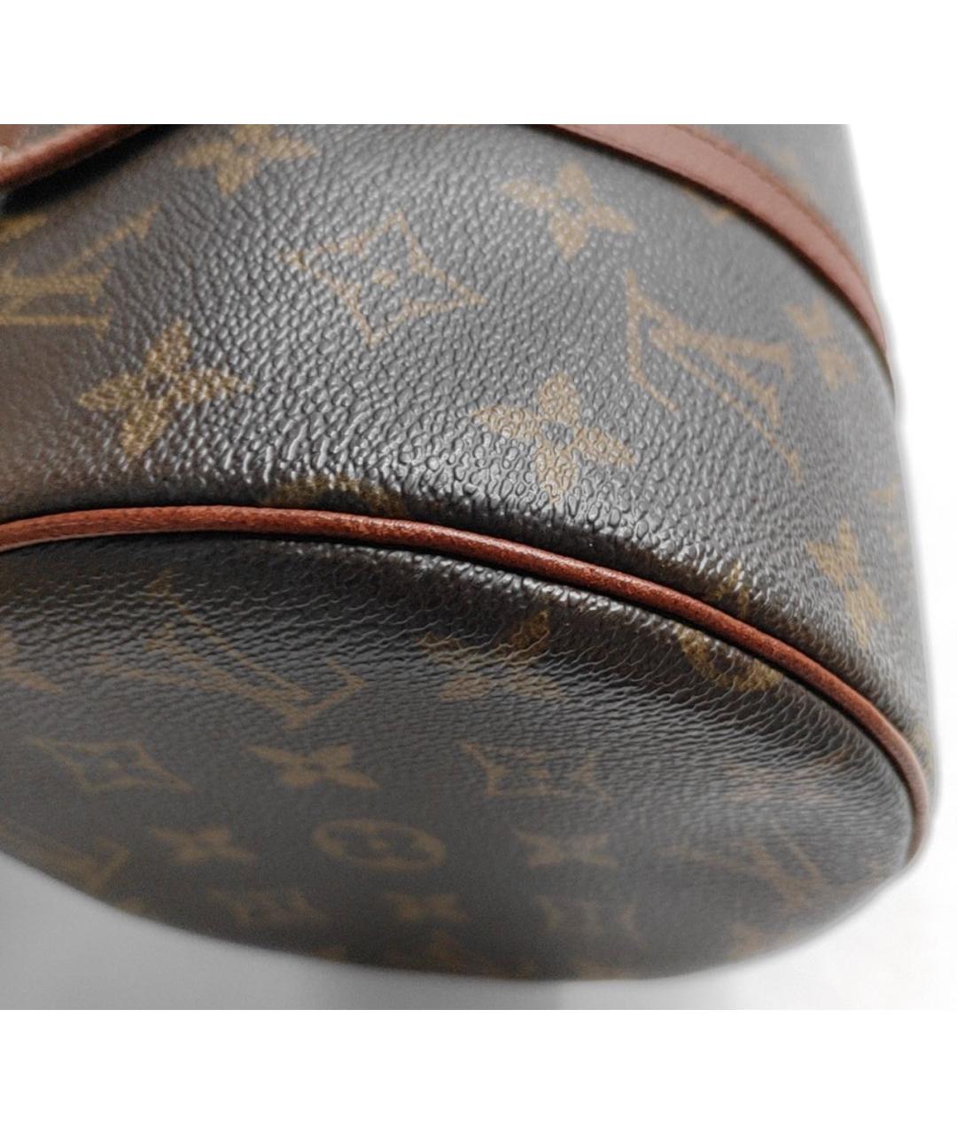 LOUIS VUITTON Коричневая кожаная сумка через плечо, фото 7