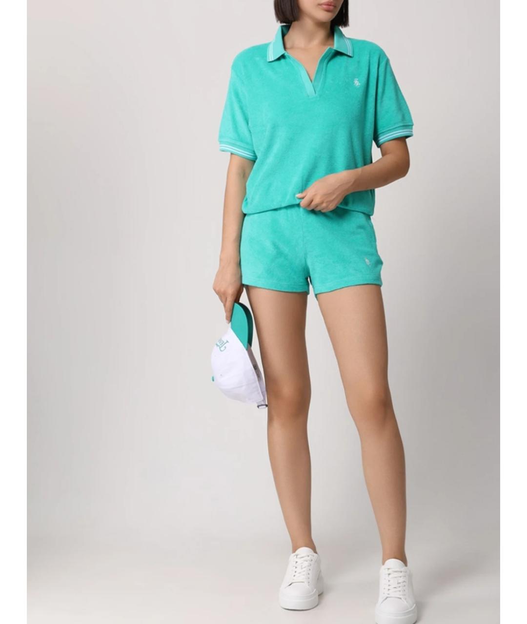 SPORTY AND RICH Бирюзовый хлопковый костюм с брюками, фото 5