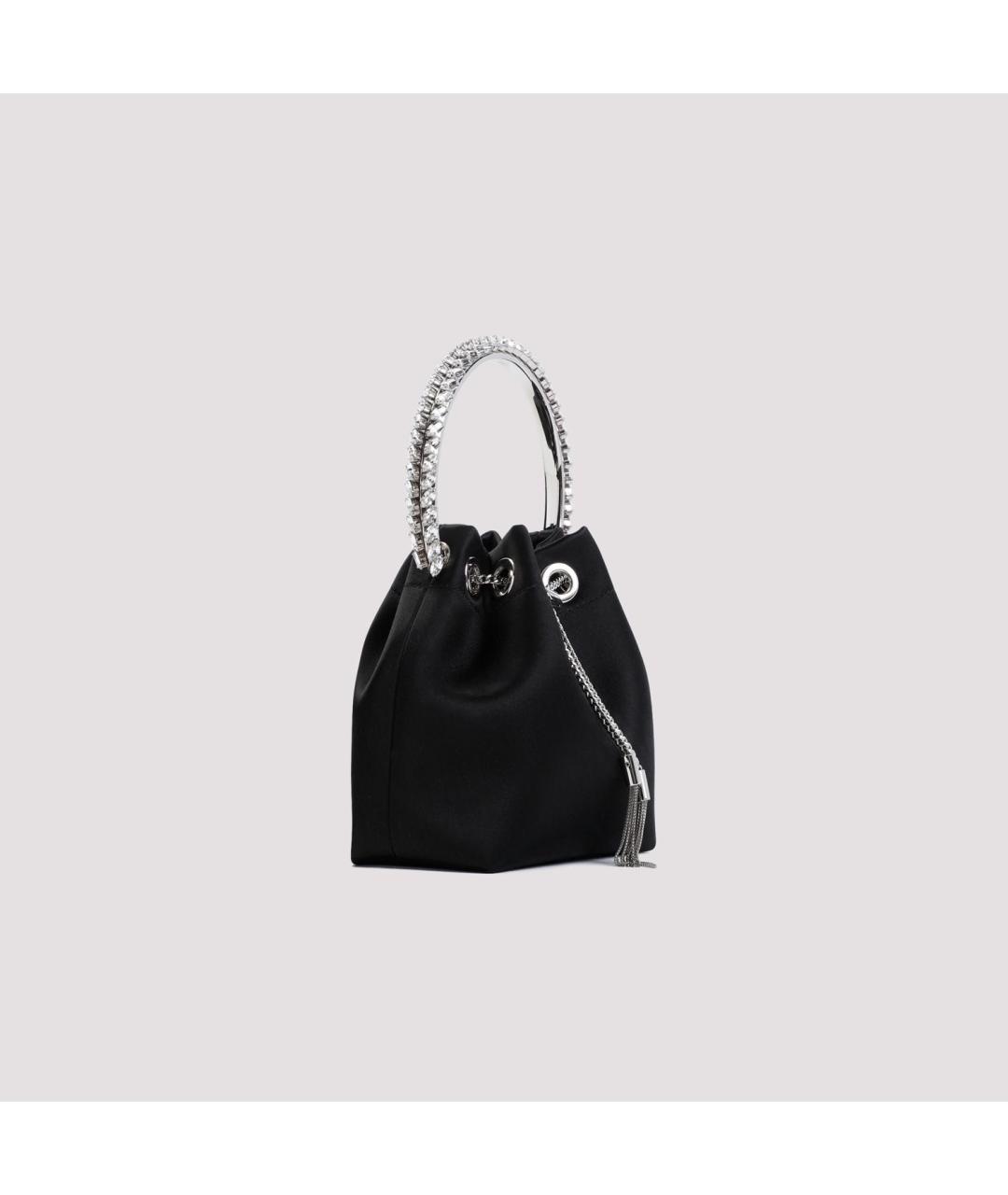 JIMMY CHOO Черная тканевая сумка с короткими ручками, фото 4